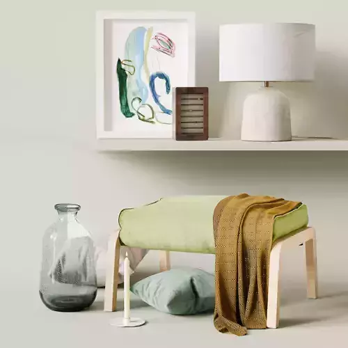 BEDROOM DECOR Set 4 3D model