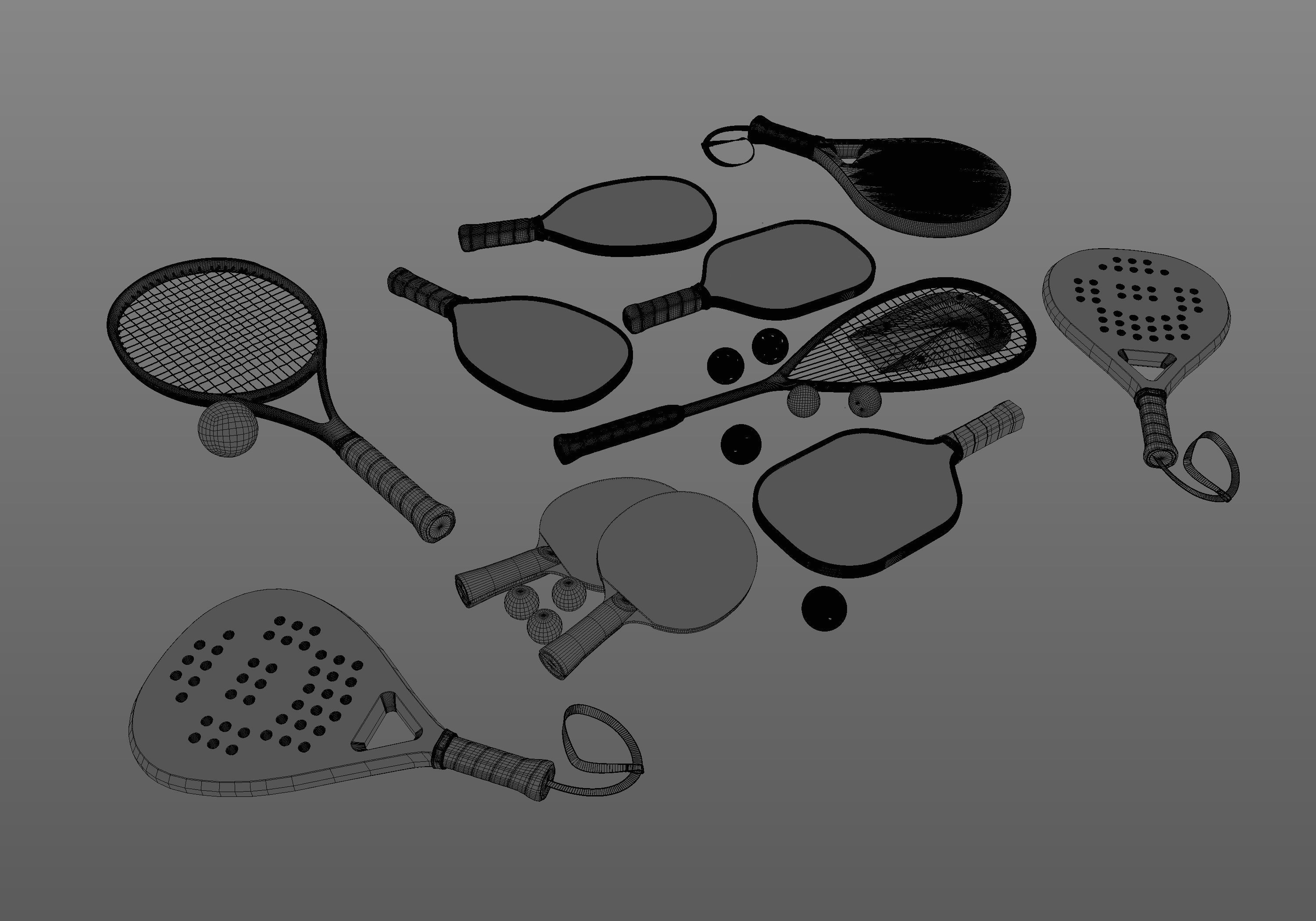 Sport Rackets Collection 3D model_8