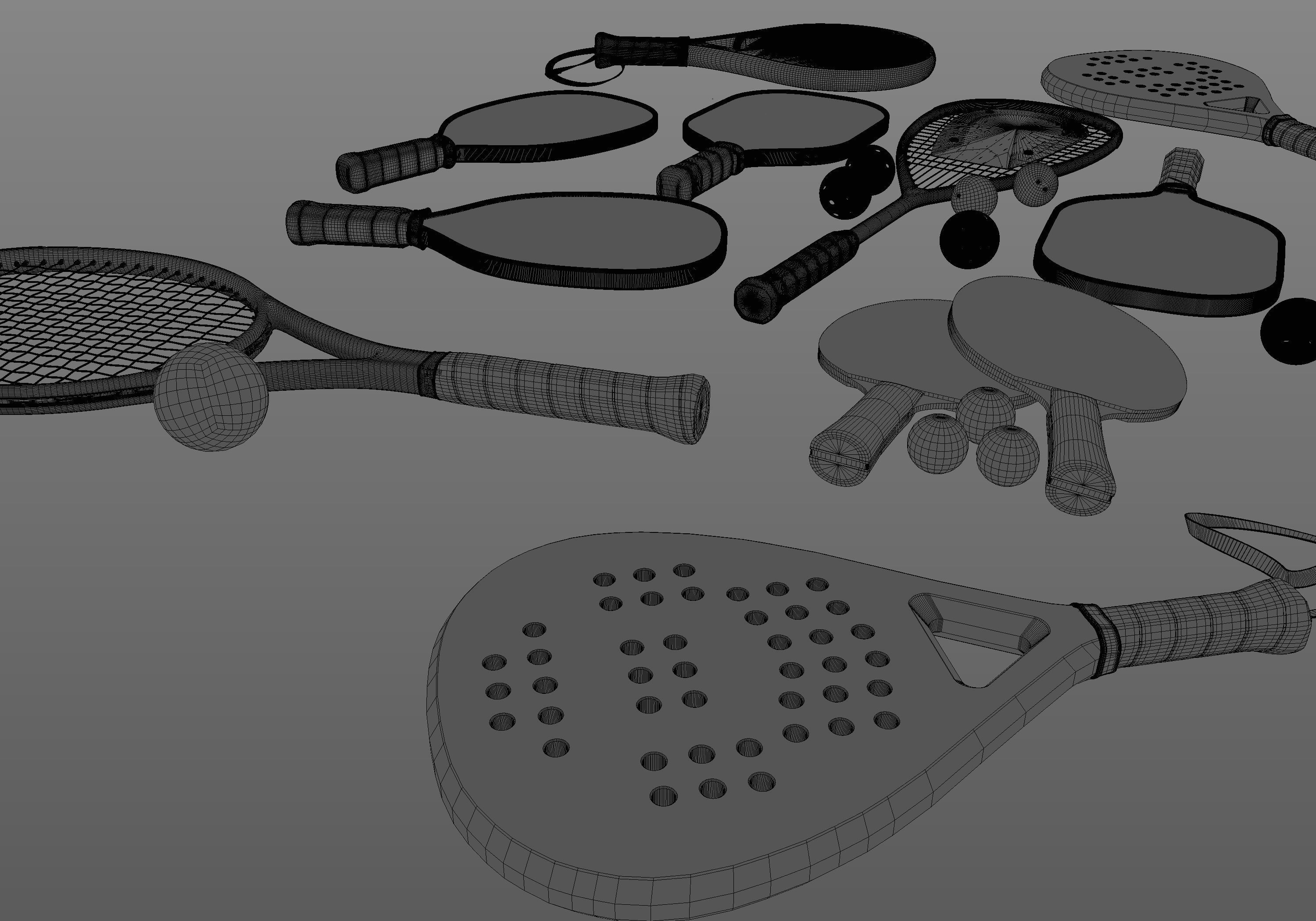 Sport Rackets Collection 3D model_9