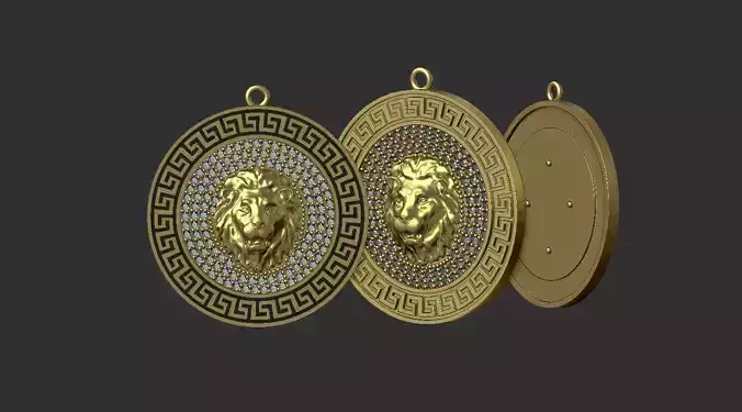 Lion Pendant 3D print model