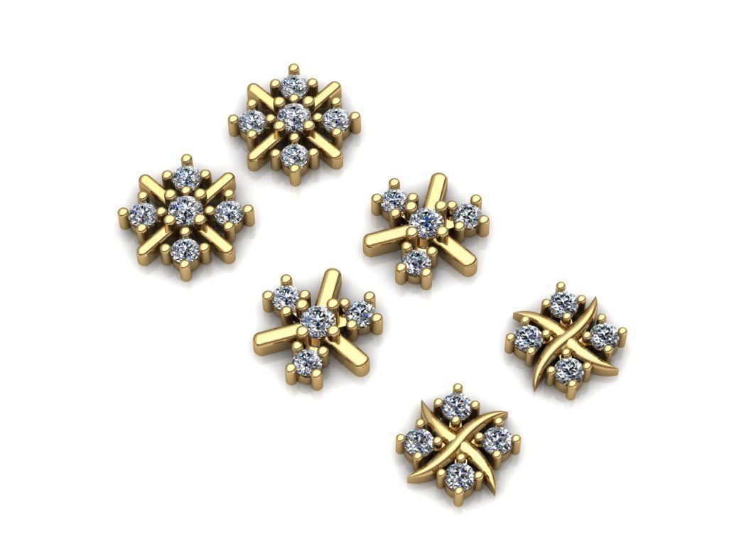 Earrings Collection 42 models Jewelry Gold 3D print model_8