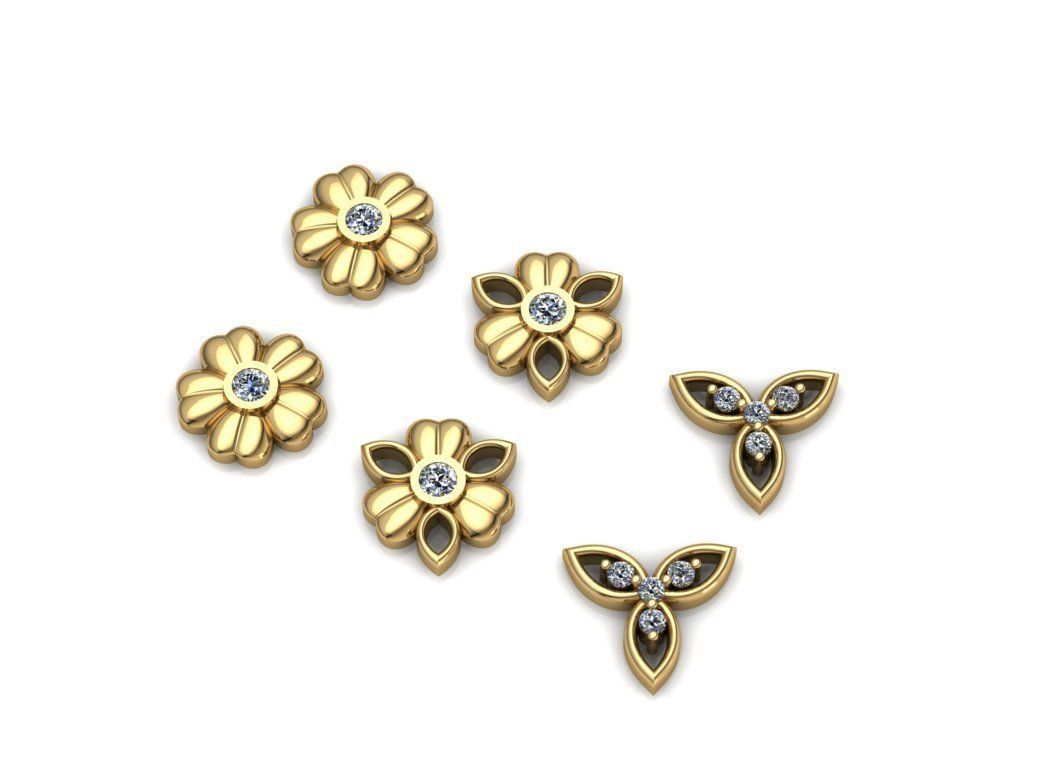 Earrings Collection 42 models Jewelry Gold 3D print model_4