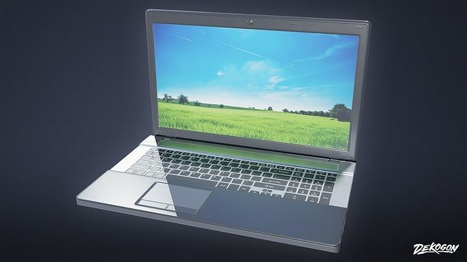 HOLLYWOOD - Laptop 01 - LOW POLY Low-poly 3D model
