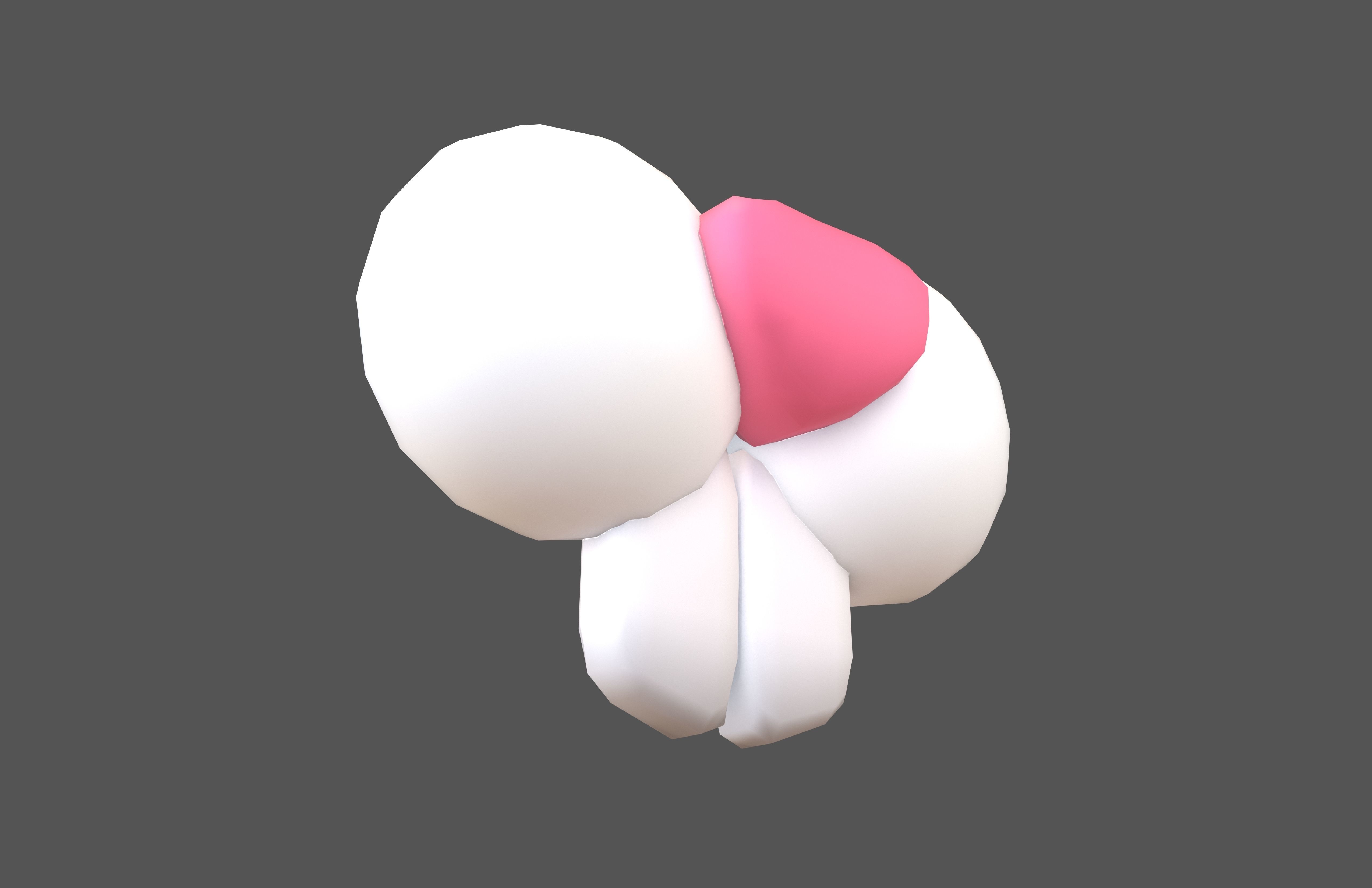 Rabbit Nose v1 001 Low-poly 3D model_1
