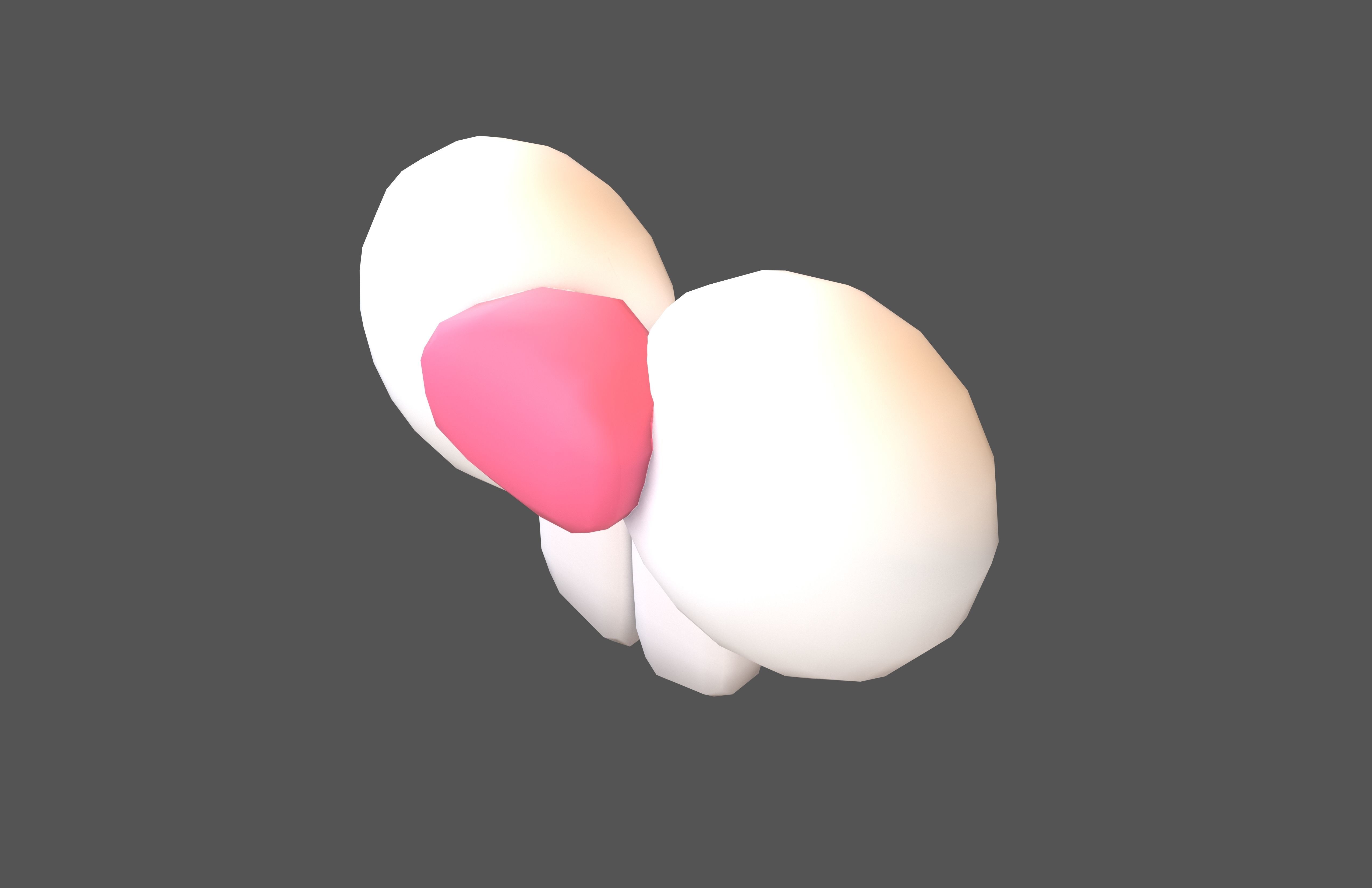 Rabbit Nose v1 001 Low-poly 3D model_3