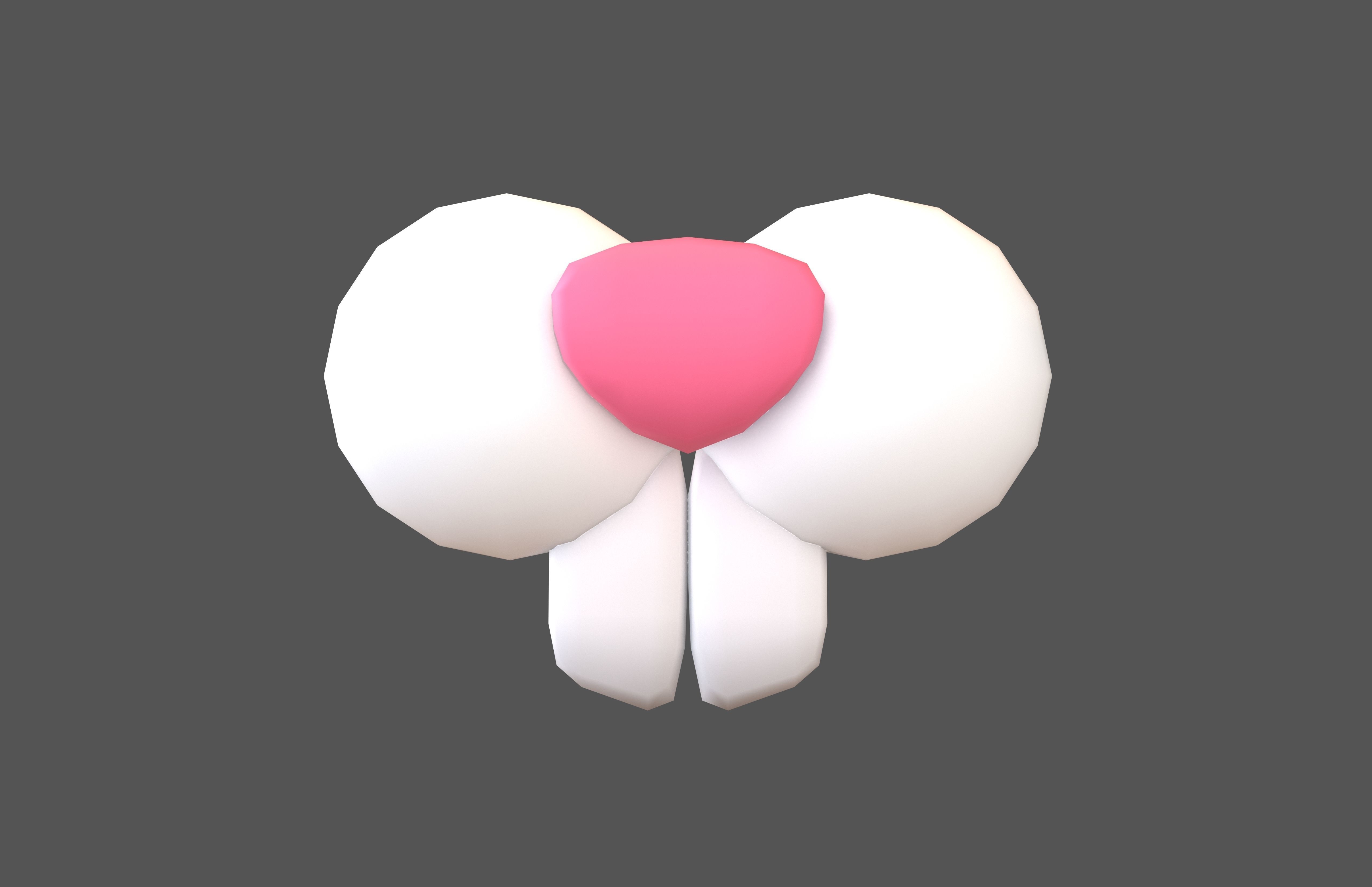 Rabbit Nose v1 001 Low-poly 3D model_2