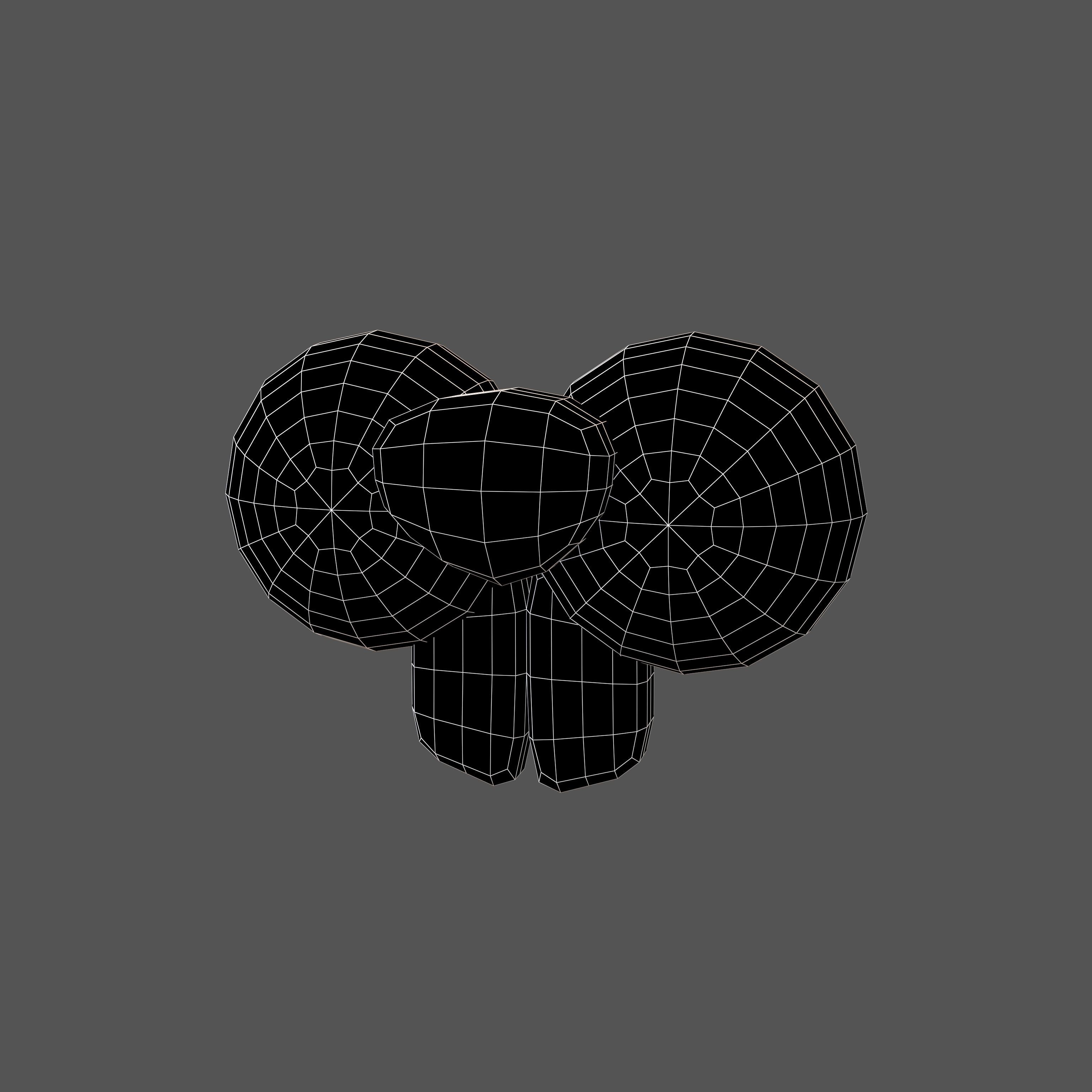 Rabbit Nose v1 001 Low-poly 3D model_5