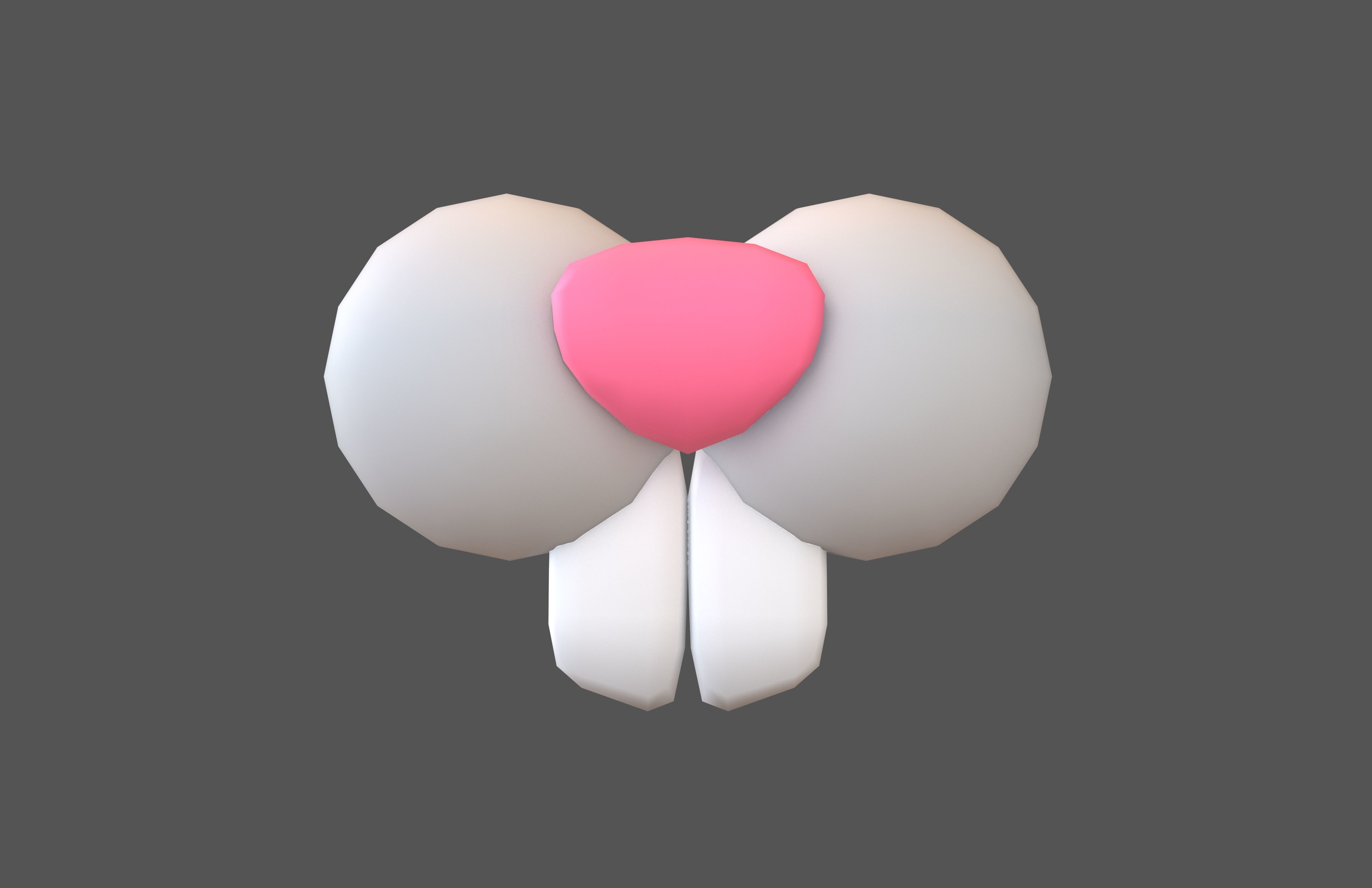 Rabbit Nose v1 002 Low-poly 3D model_1