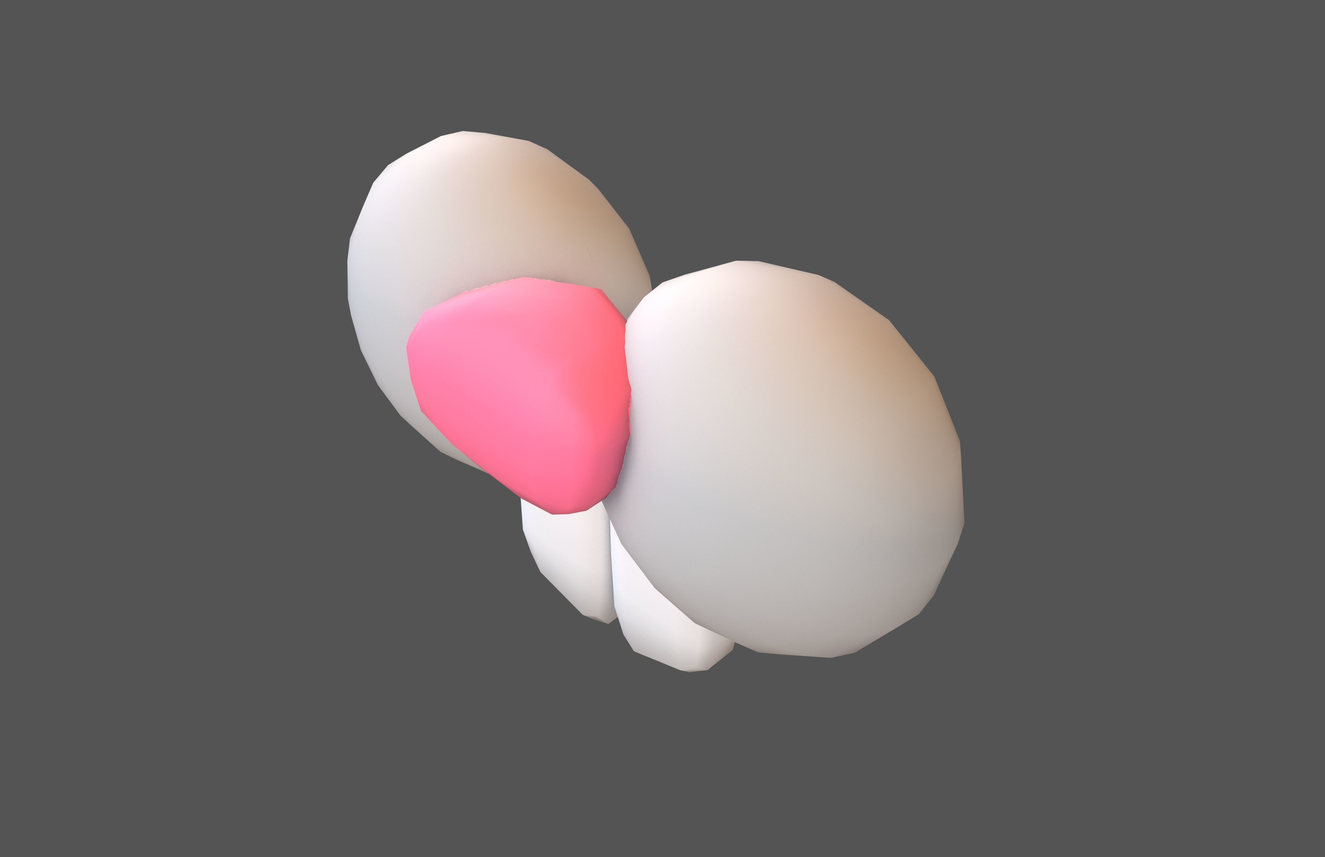 Rabbit Nose v1 002 Low-poly 3D model_2