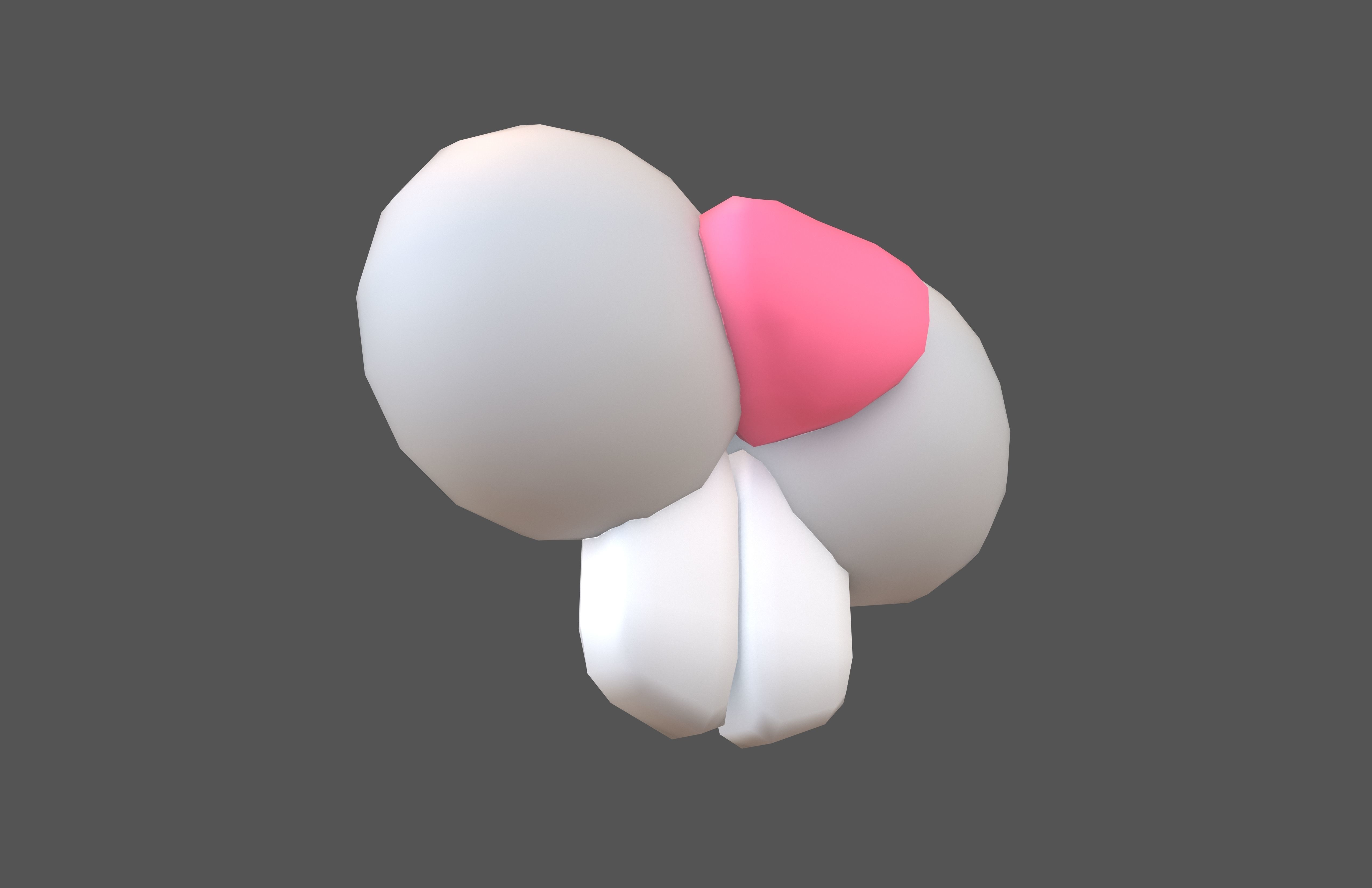 Rabbit Nose v1 002 Low-poly 3D model_3