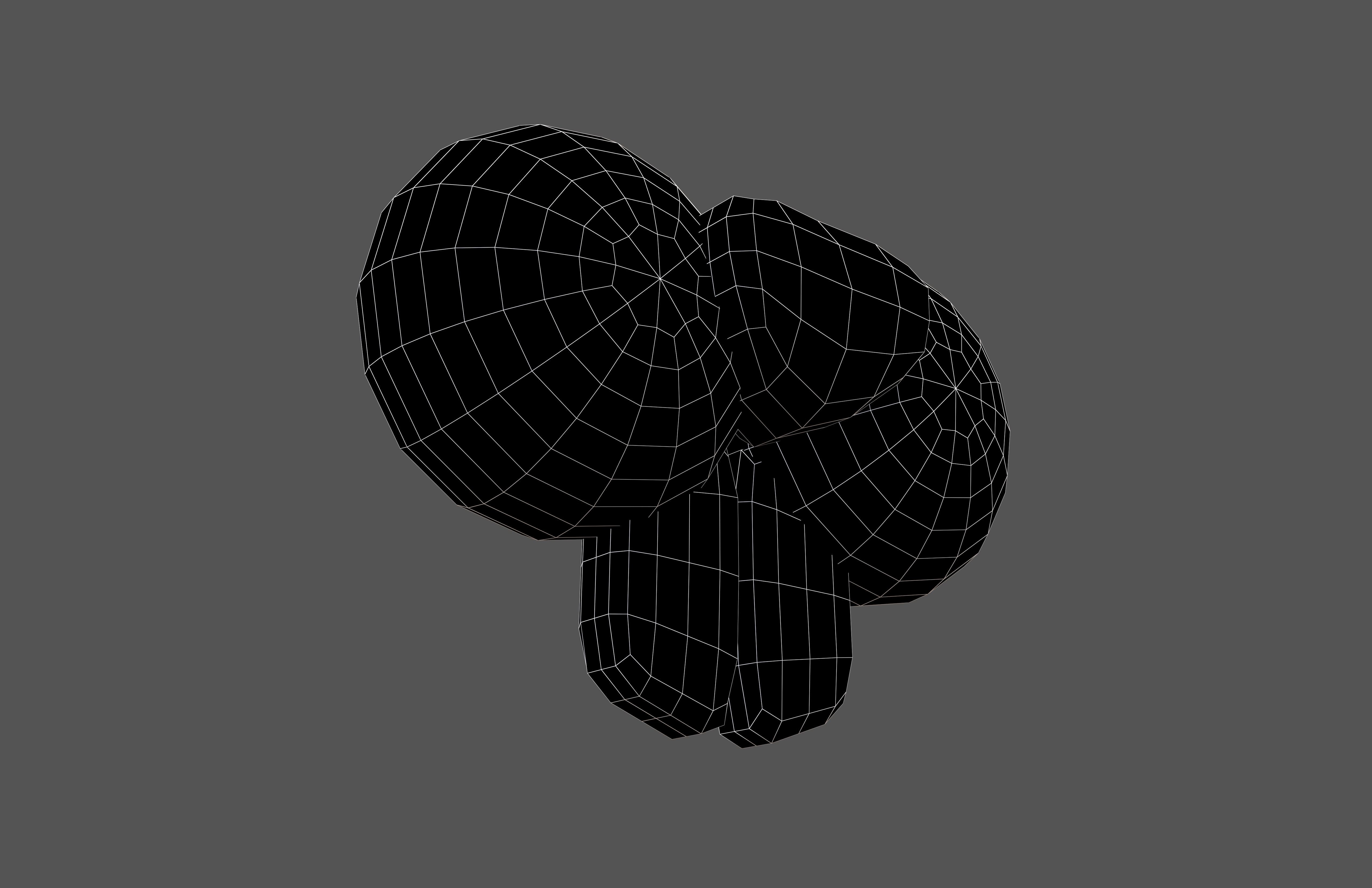 Rabbit Nose v1 002 Low-poly 3D model_4