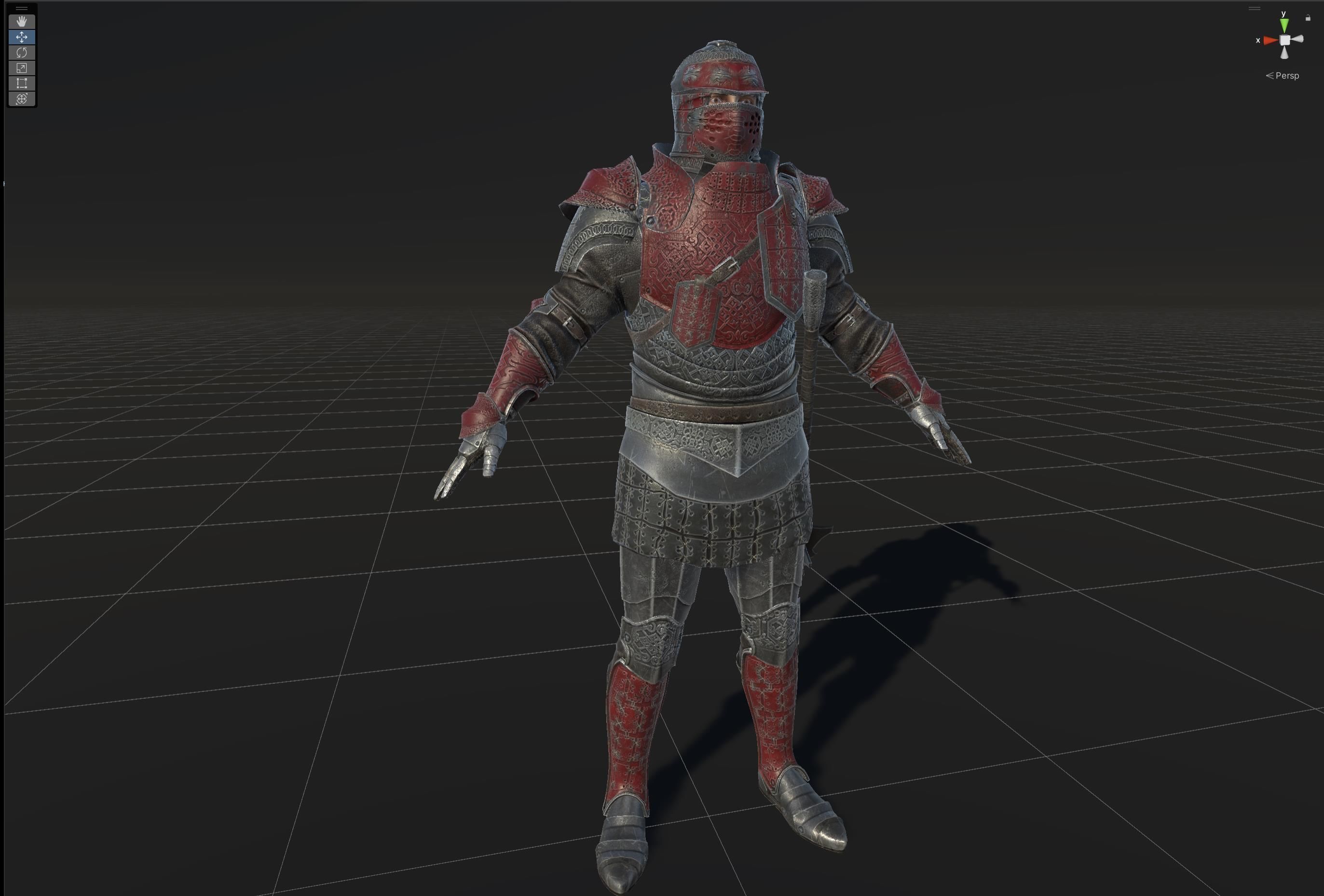 NPC Knight5 Low-poly 3D model_40