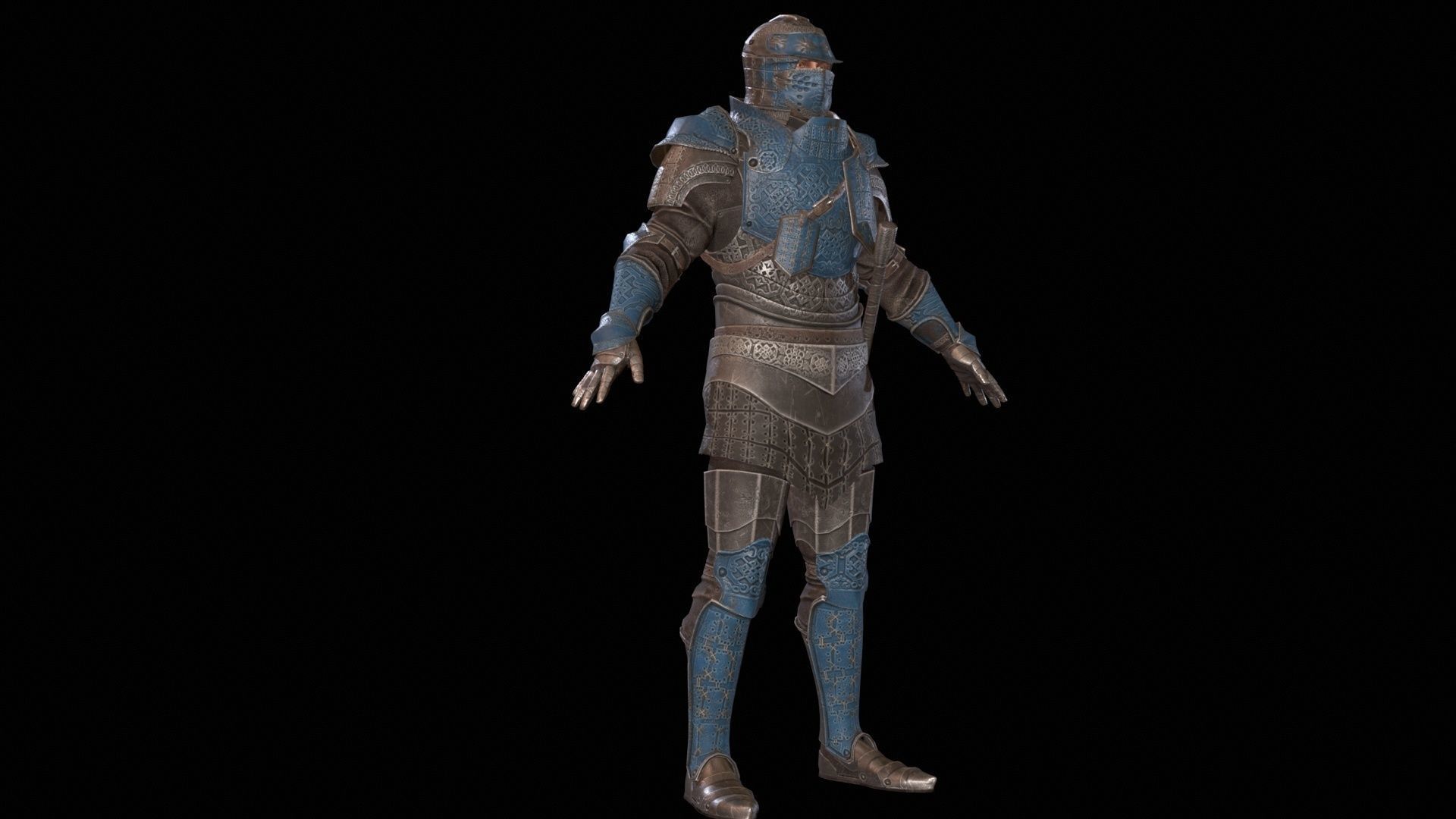 NPC Knight5 Low-poly 3D model_14