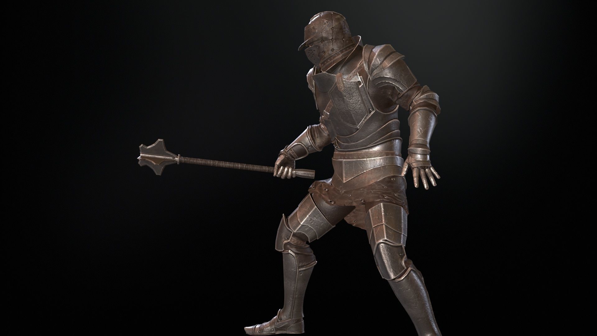 NPC Knight5 Low-poly 3D model_19