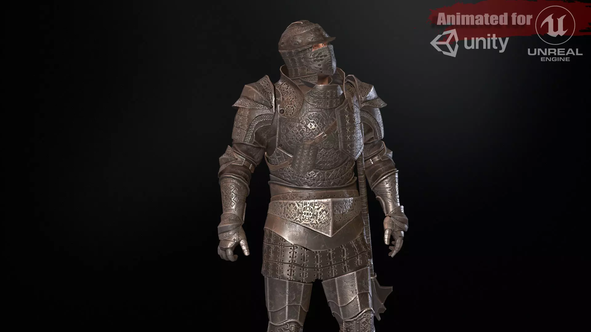 NPC Knight5 Low-poly 3D model_0