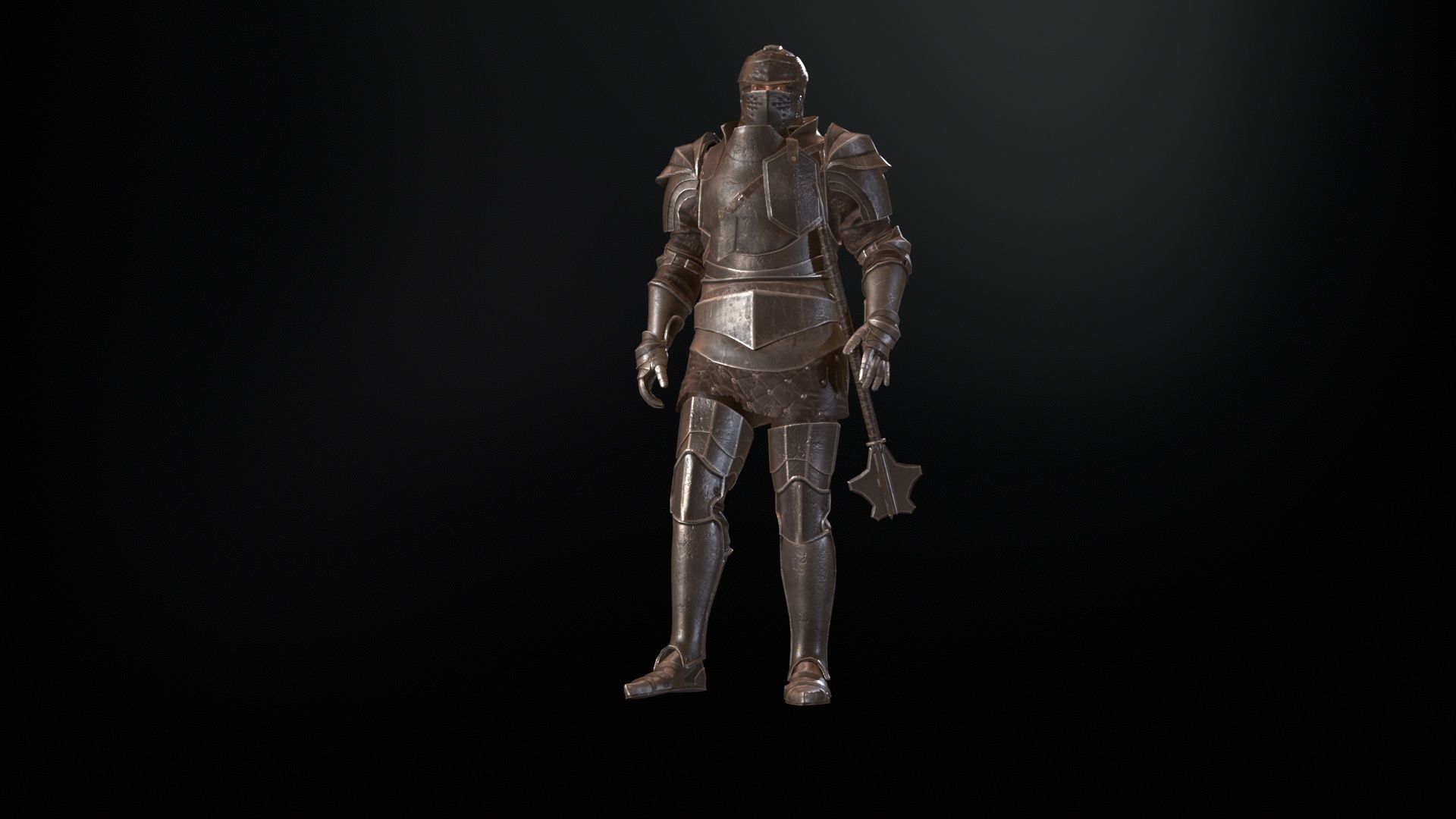 NPC Knight5 Low-poly 3D model_20
