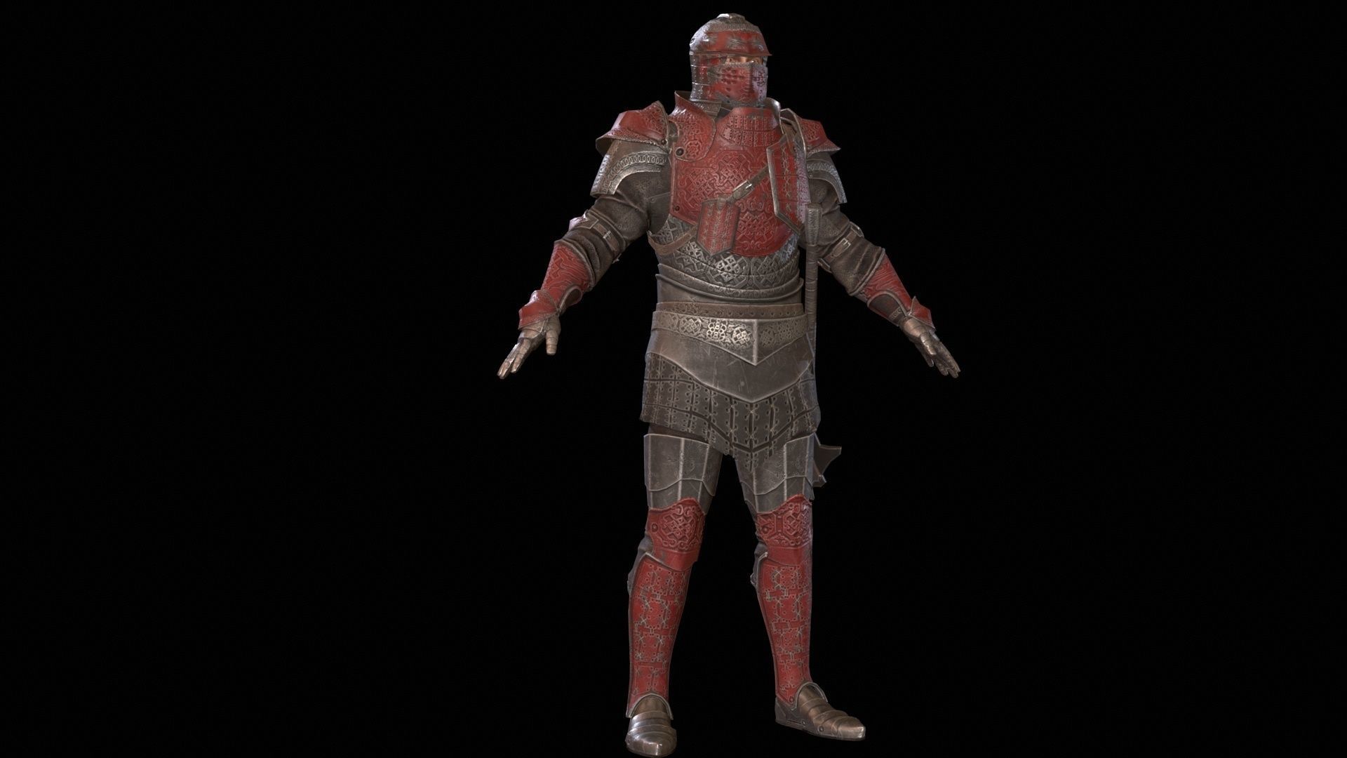 NPC Knight5 Low-poly 3D model_12