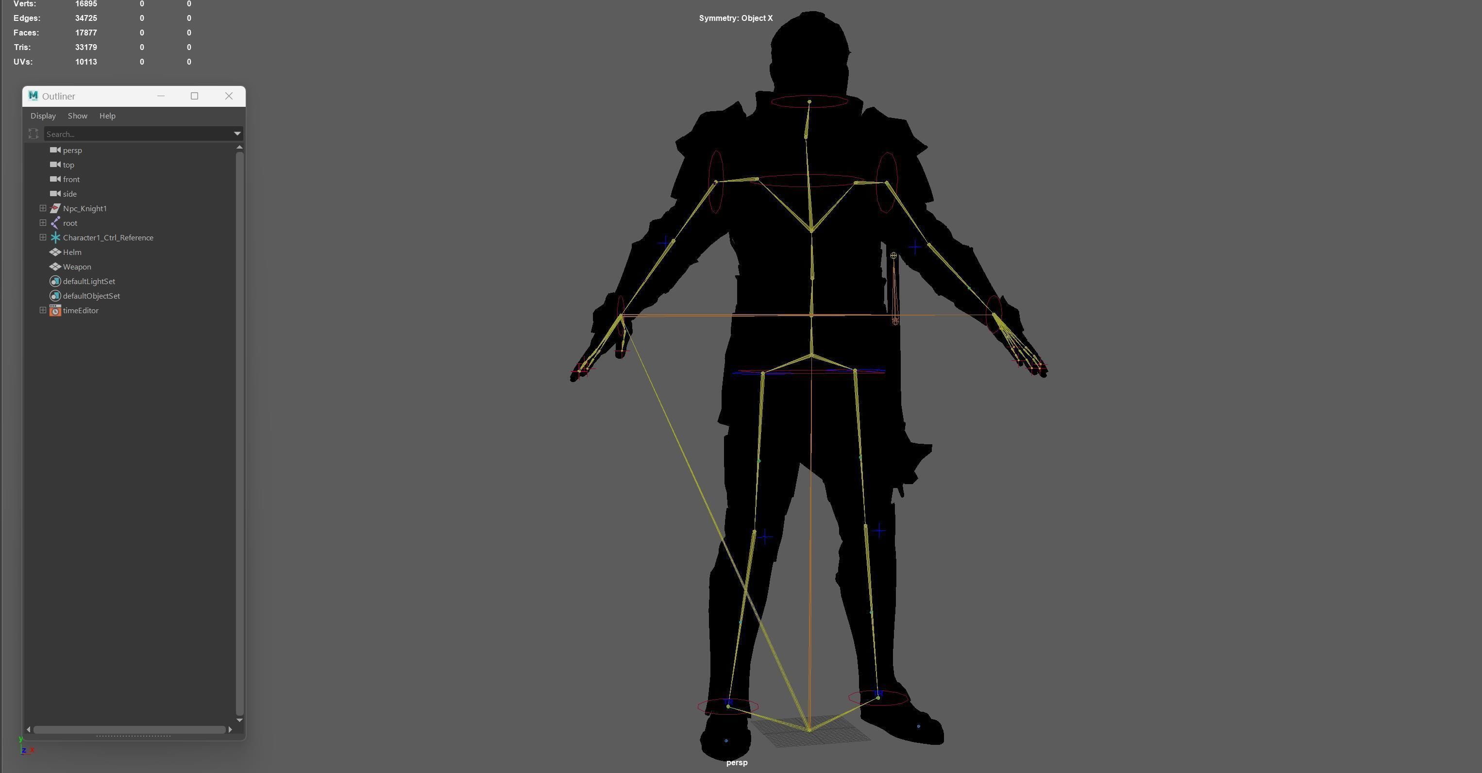 NPC Knight5 Low-poly 3D model_29