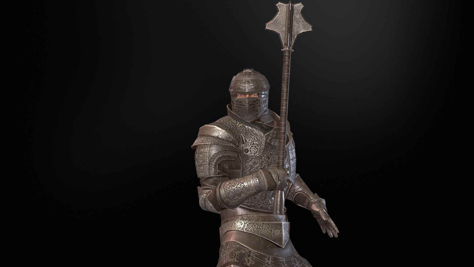 NPC Knight5 Low-poly 3D model_24