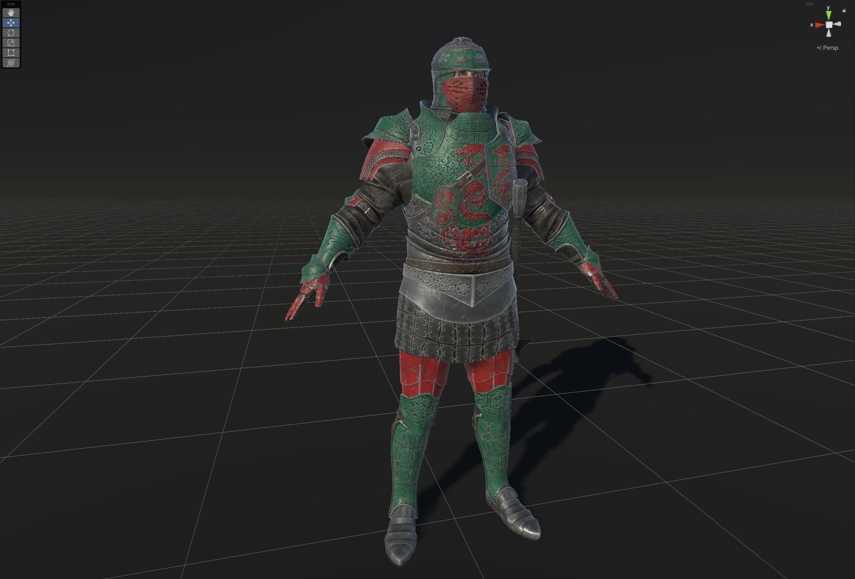 NPC Knight5 Low-poly 3D model_36