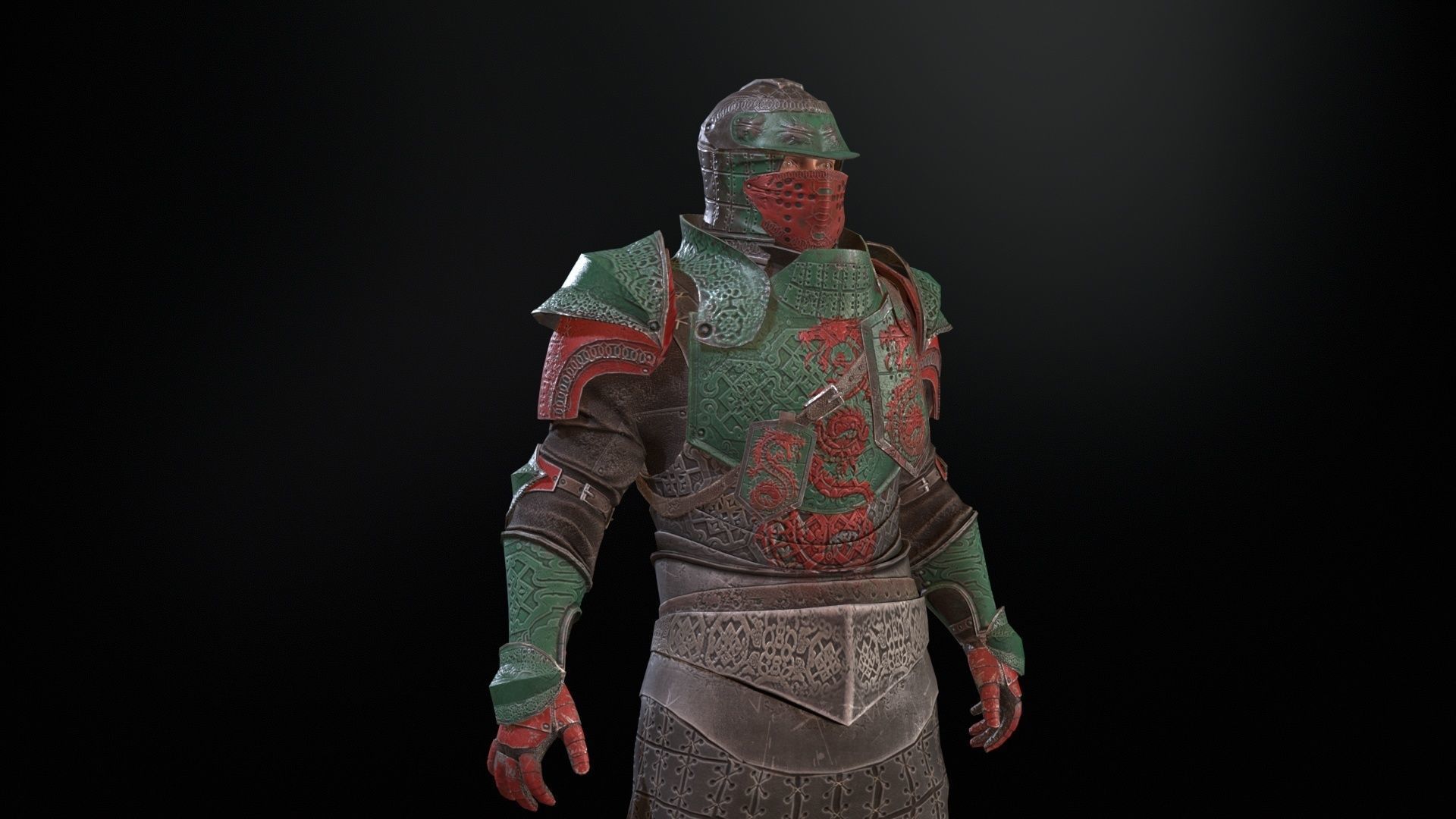 NPC Knight5 Low-poly 3D model_27