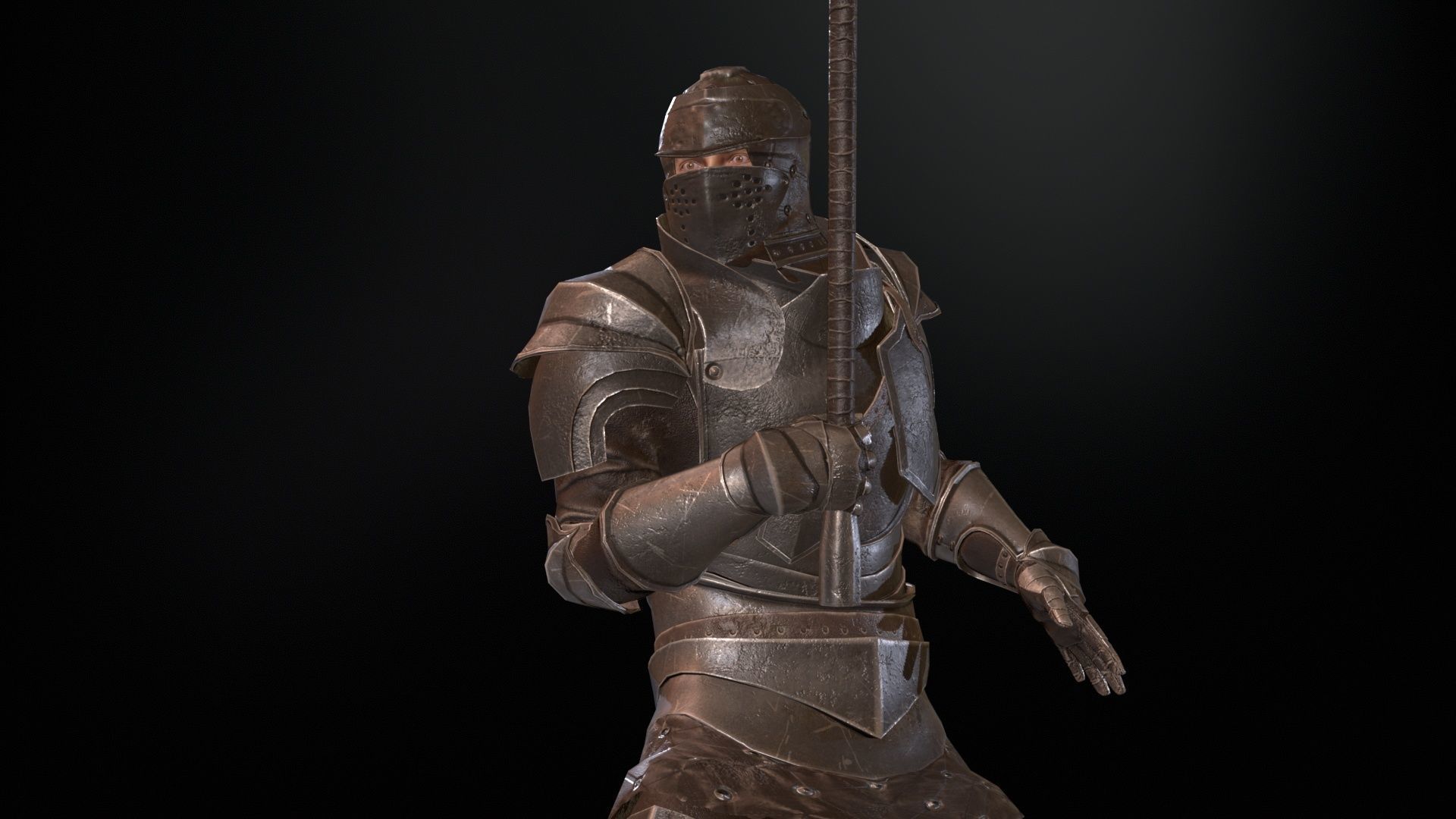 NPC Knight5 Low-poly 3D model_22