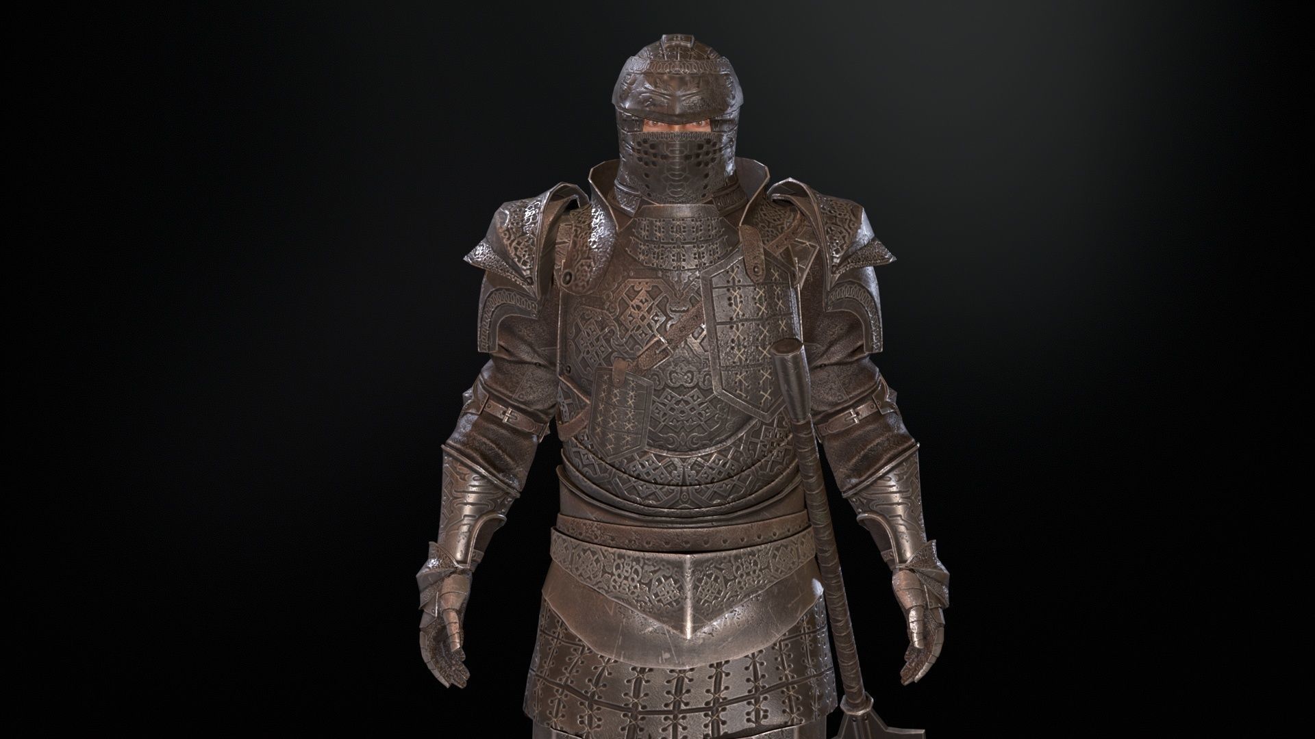 NPC Knight5 Low-poly 3D model_23