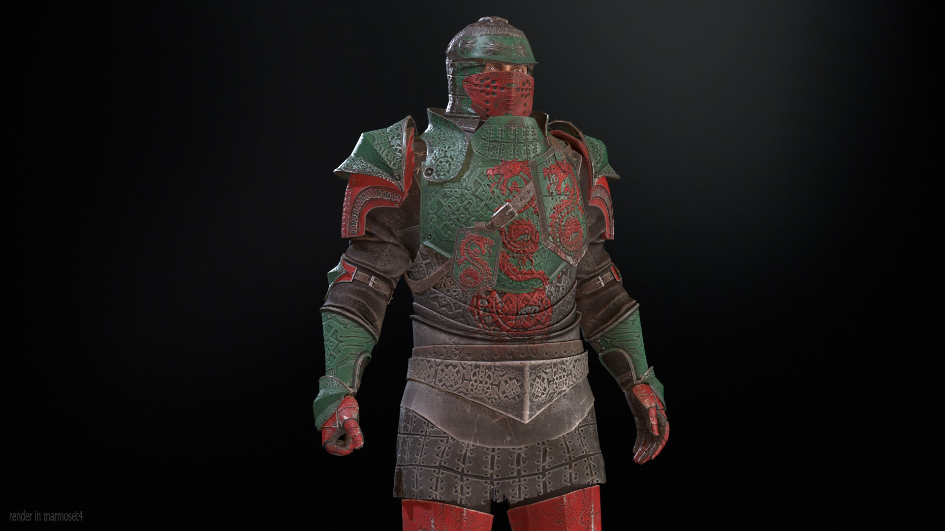 NPC Knight5 Low-poly 3D model_5