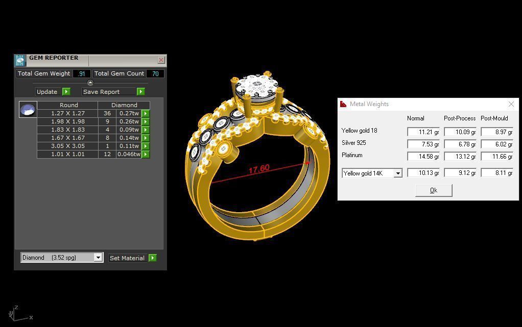 Gold Ring 3D print model_2
