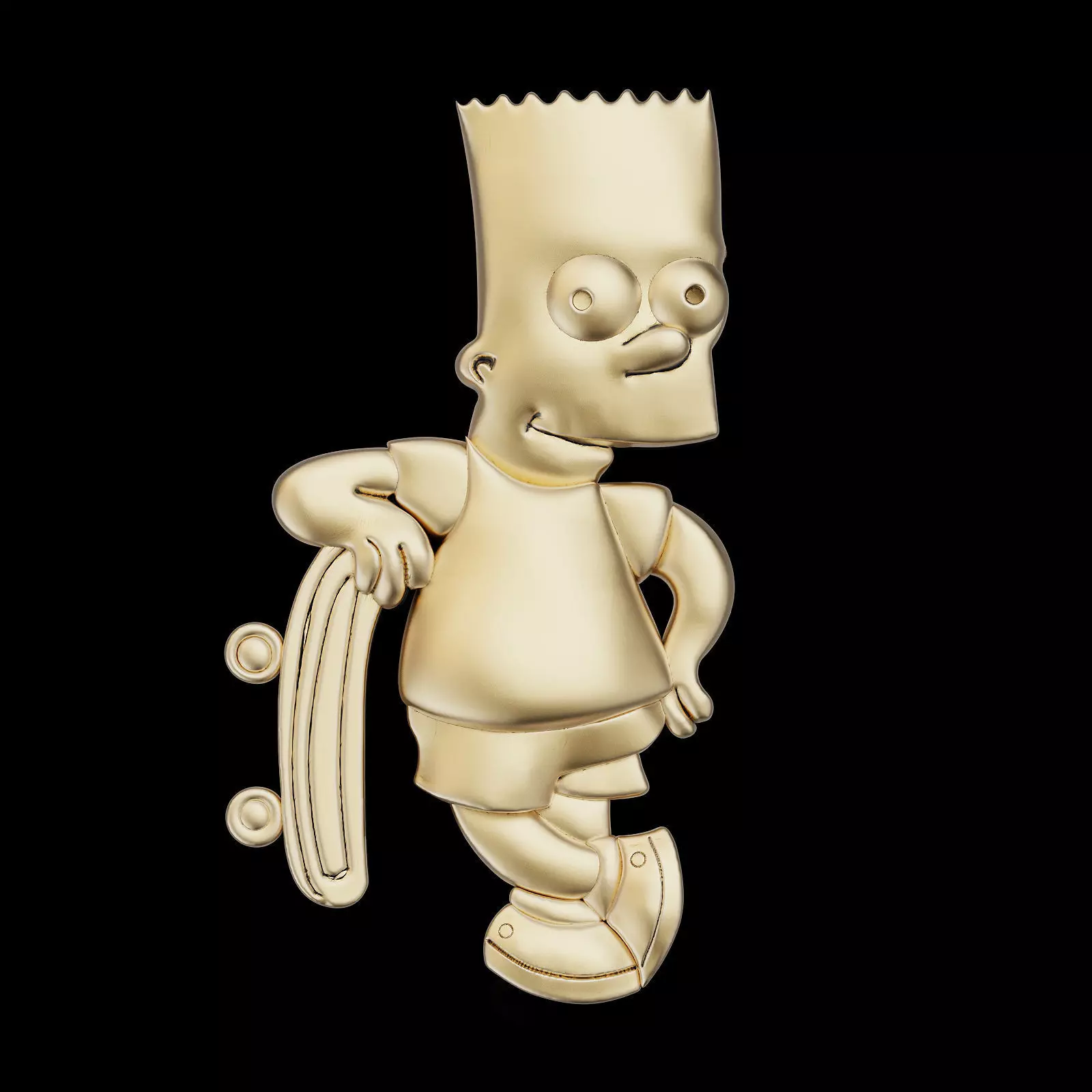 Simpson Bart cnc silver gold printable jewelry 3D model 3D print model