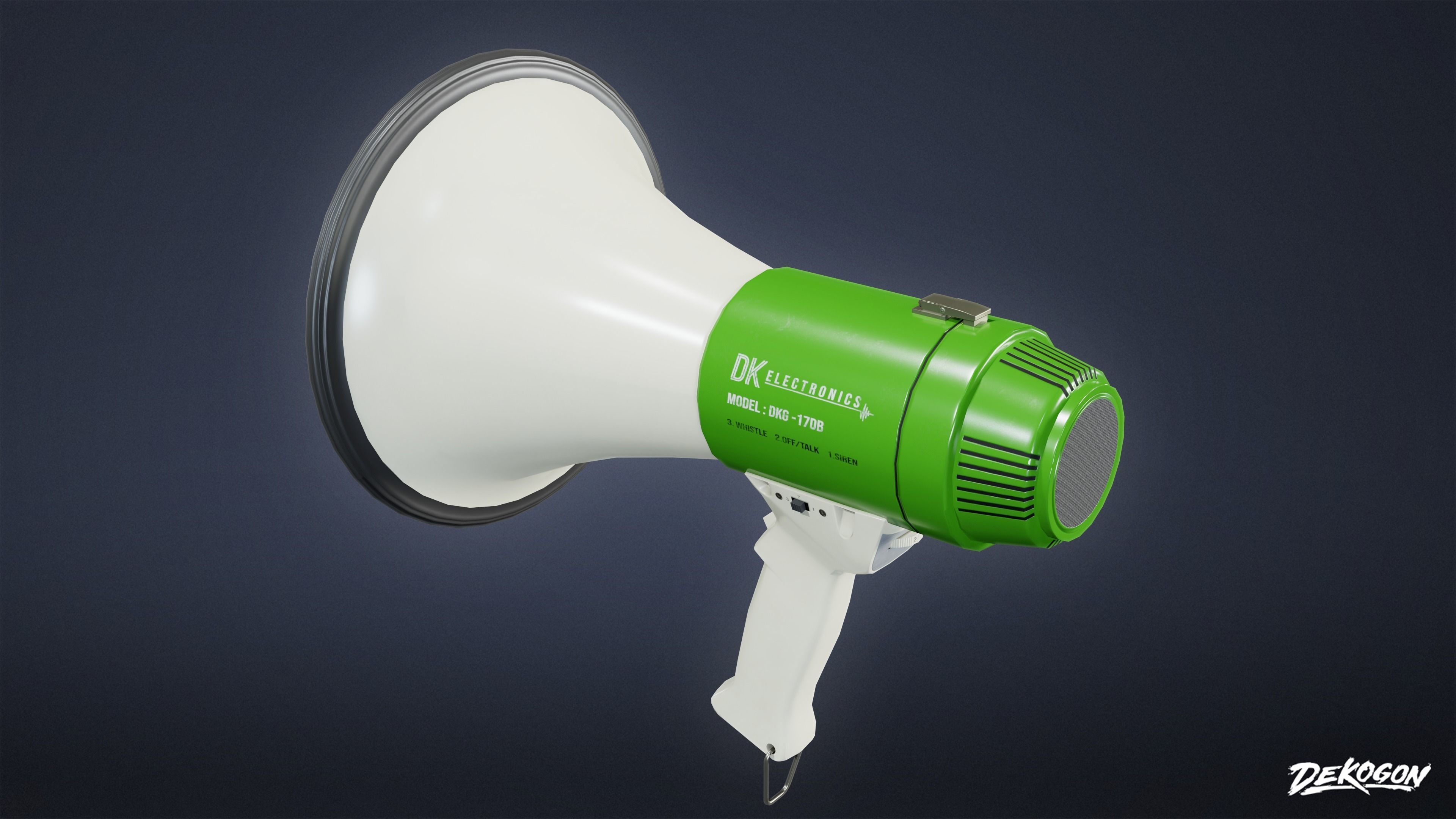 HOLLYWOOD - Megaphone 01 - LOW POLY Low-poly 3D model_1