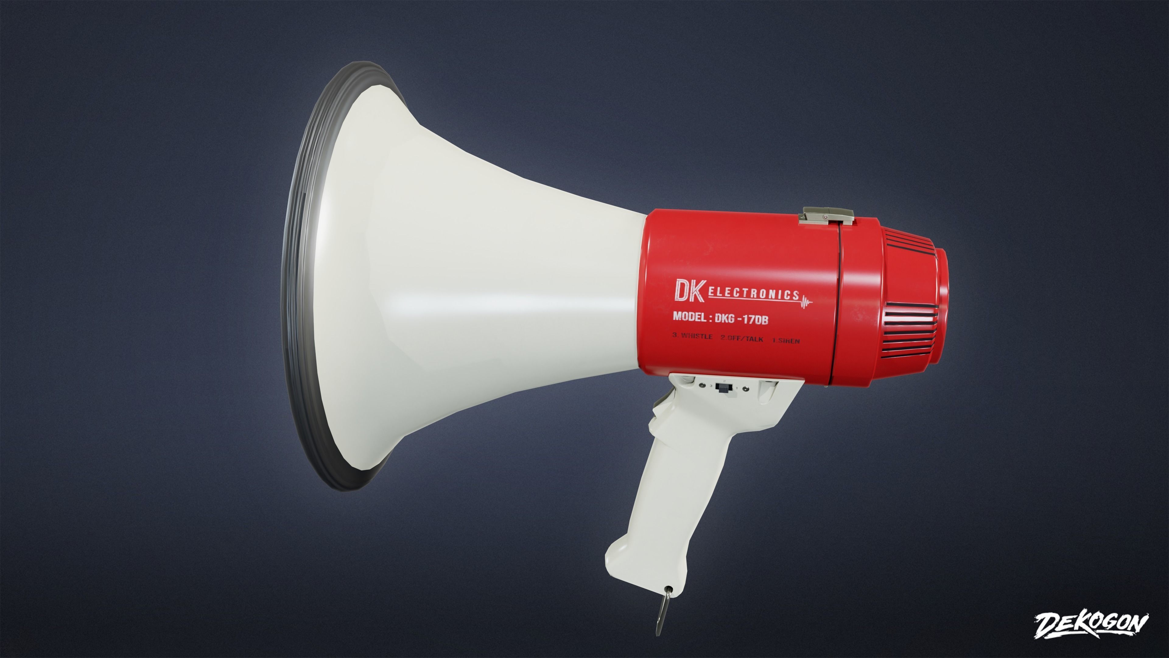 HOLLYWOOD - Megaphone 01 - LOW POLY Low-poly 3D model_6