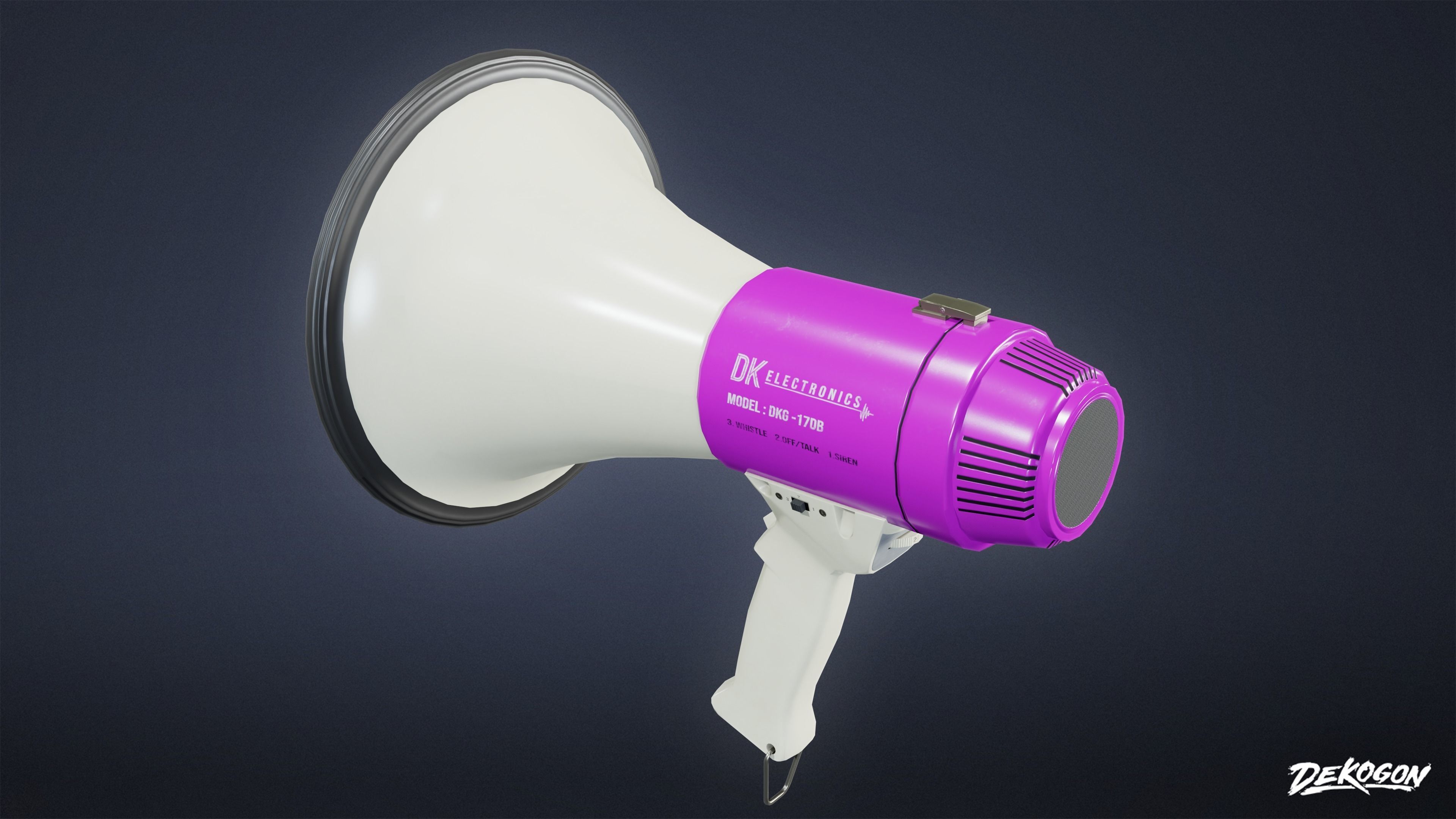 HOLLYWOOD - Megaphone 01 - LOW POLY Low-poly 3D model_4