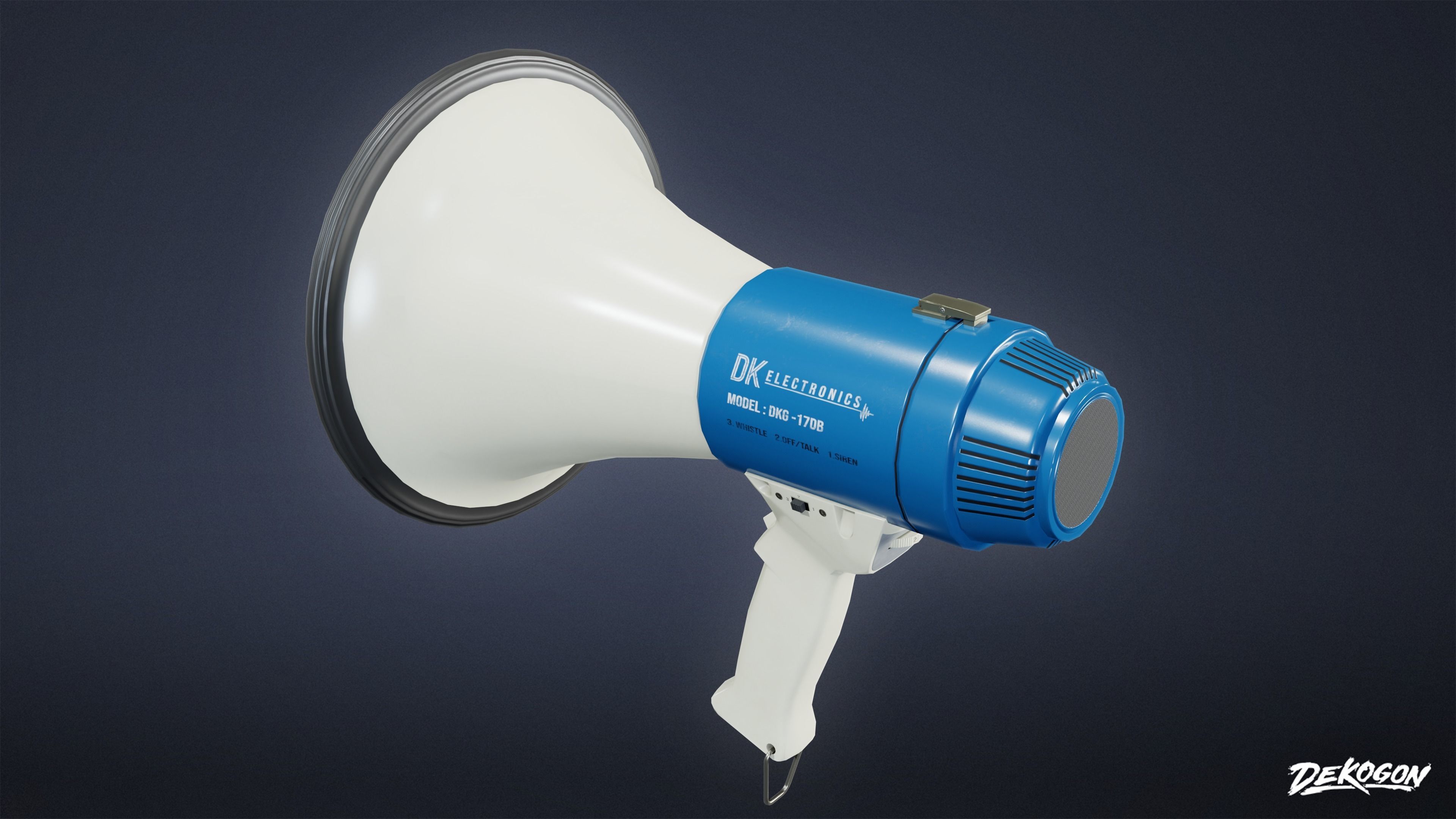 HOLLYWOOD - Megaphone 01 - LOW POLY Low-poly 3D model_2