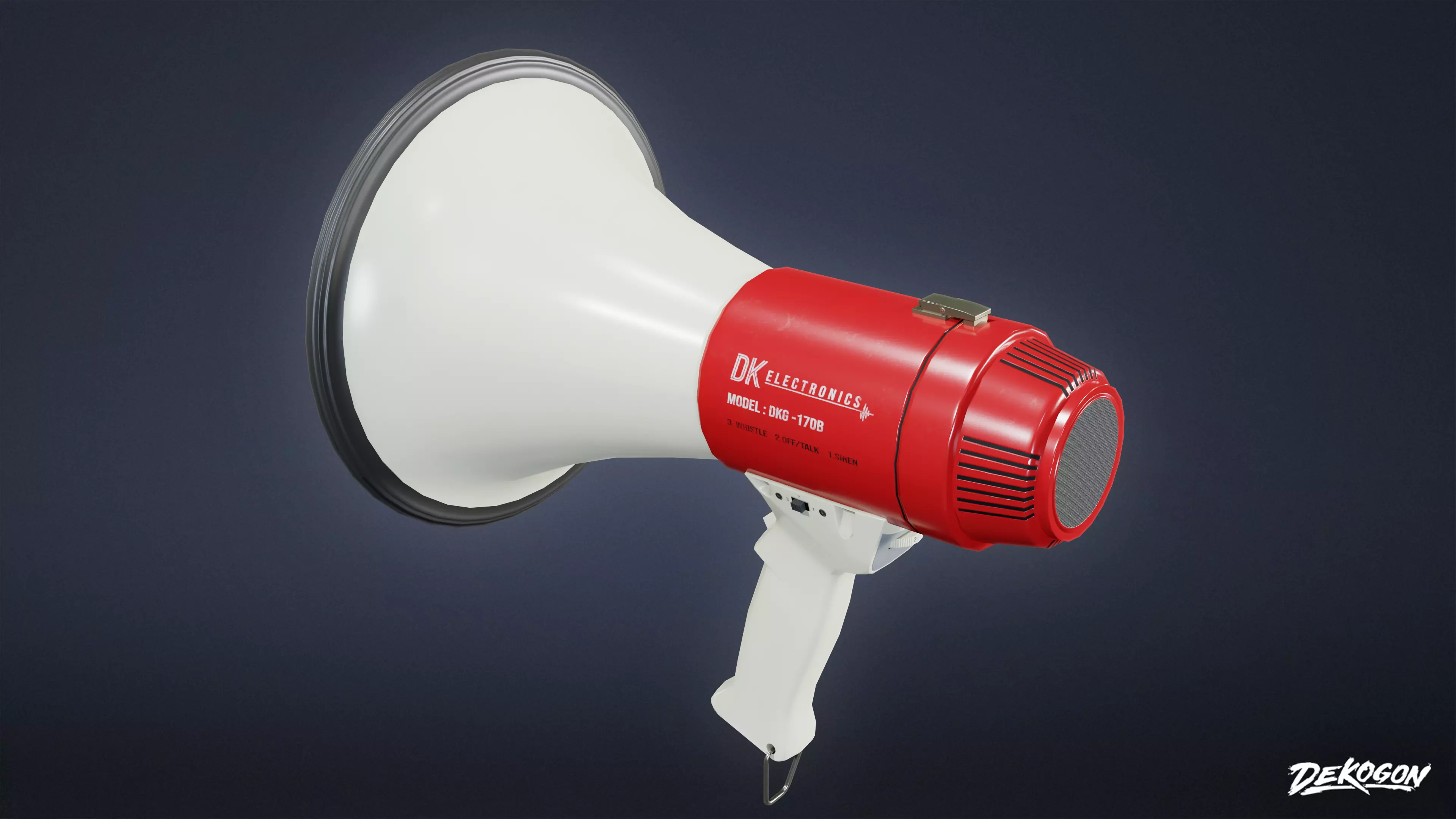 HOLLYWOOD - Megaphone 01 - LOW POLY Low-poly 3D model_0