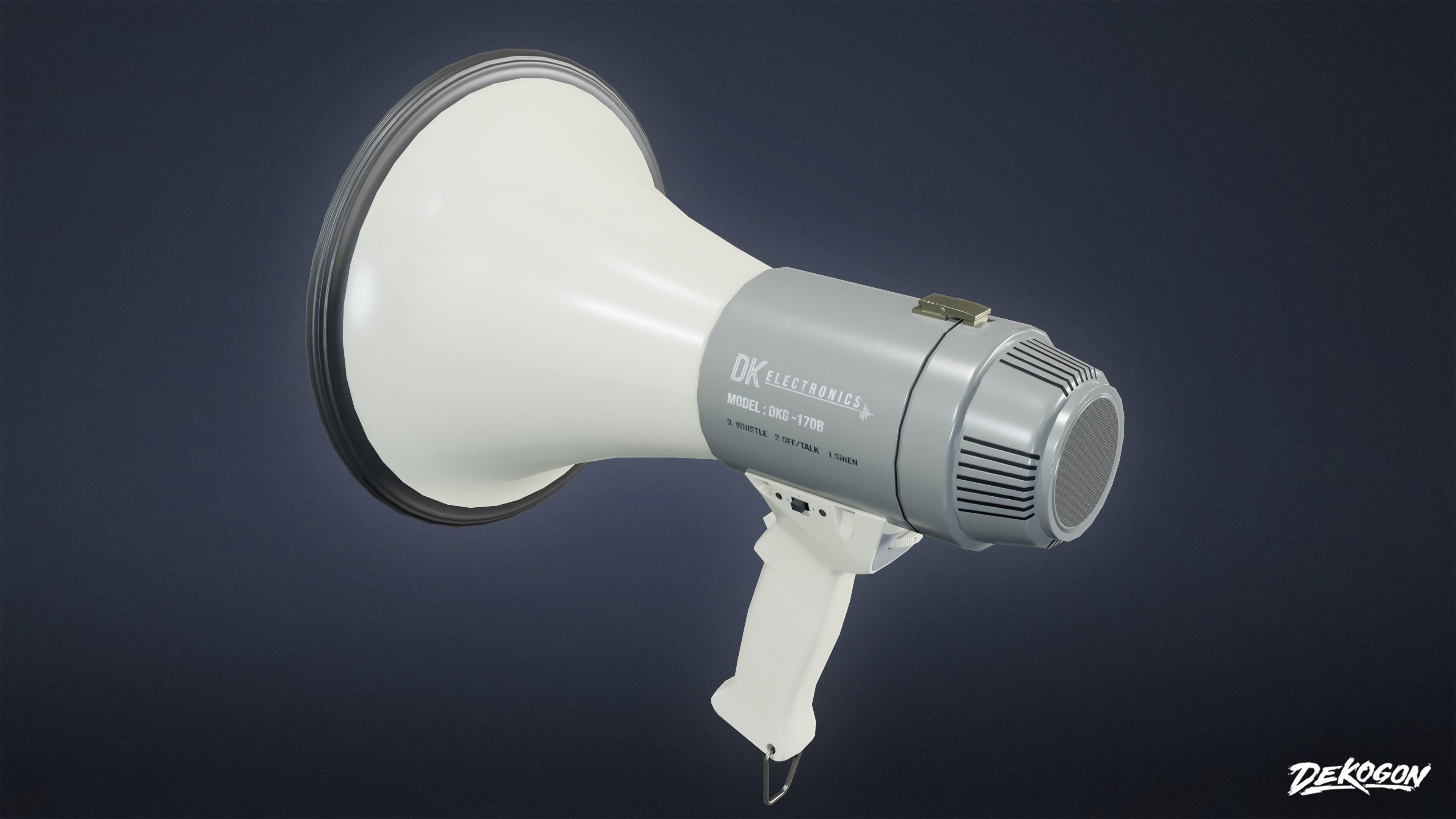 HOLLYWOOD - Megaphone 01 - LOW POLY Low-poly 3D model_3