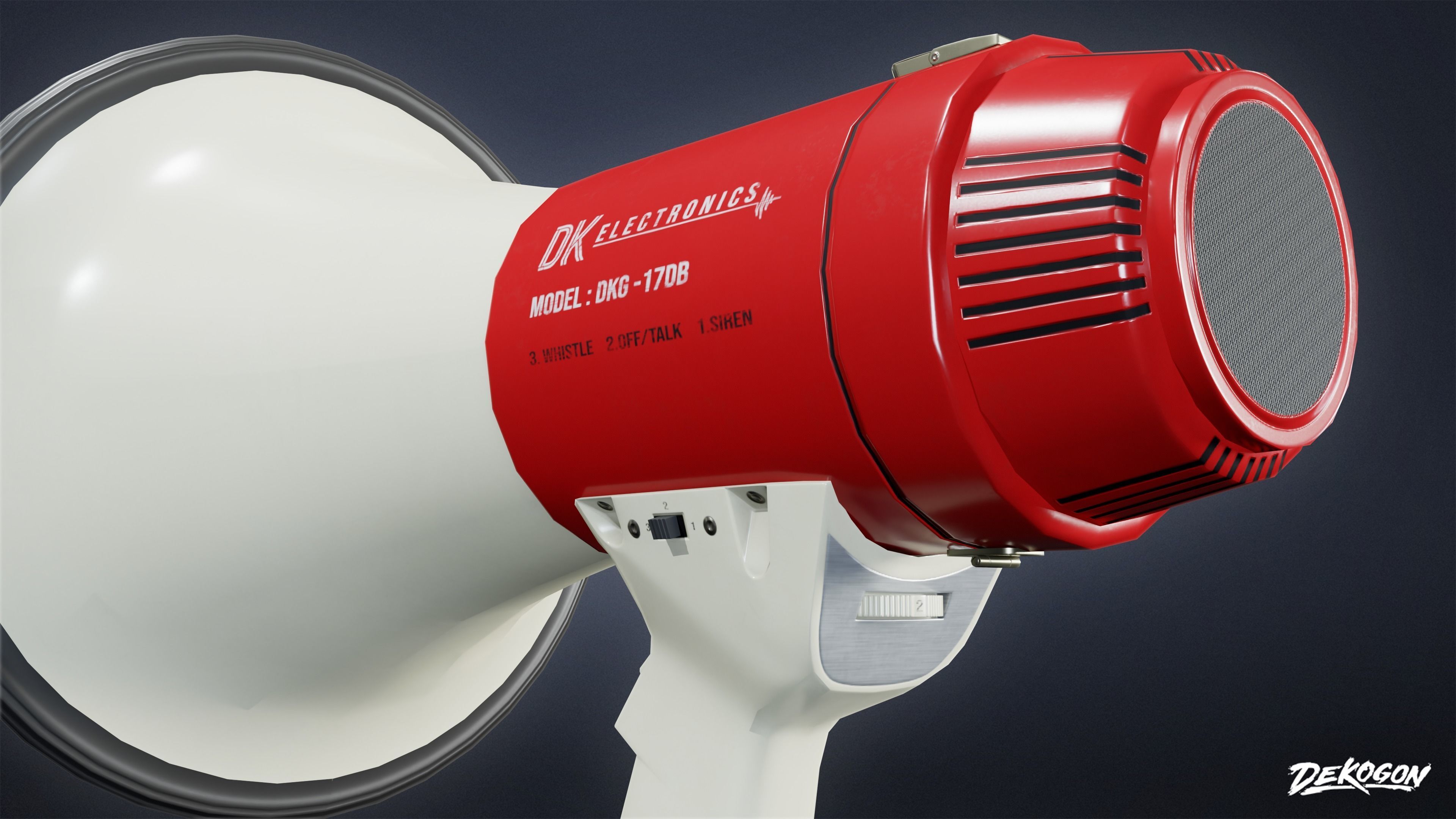 HOLLYWOOD - Megaphone 01 - LOW POLY Low-poly 3D model_9