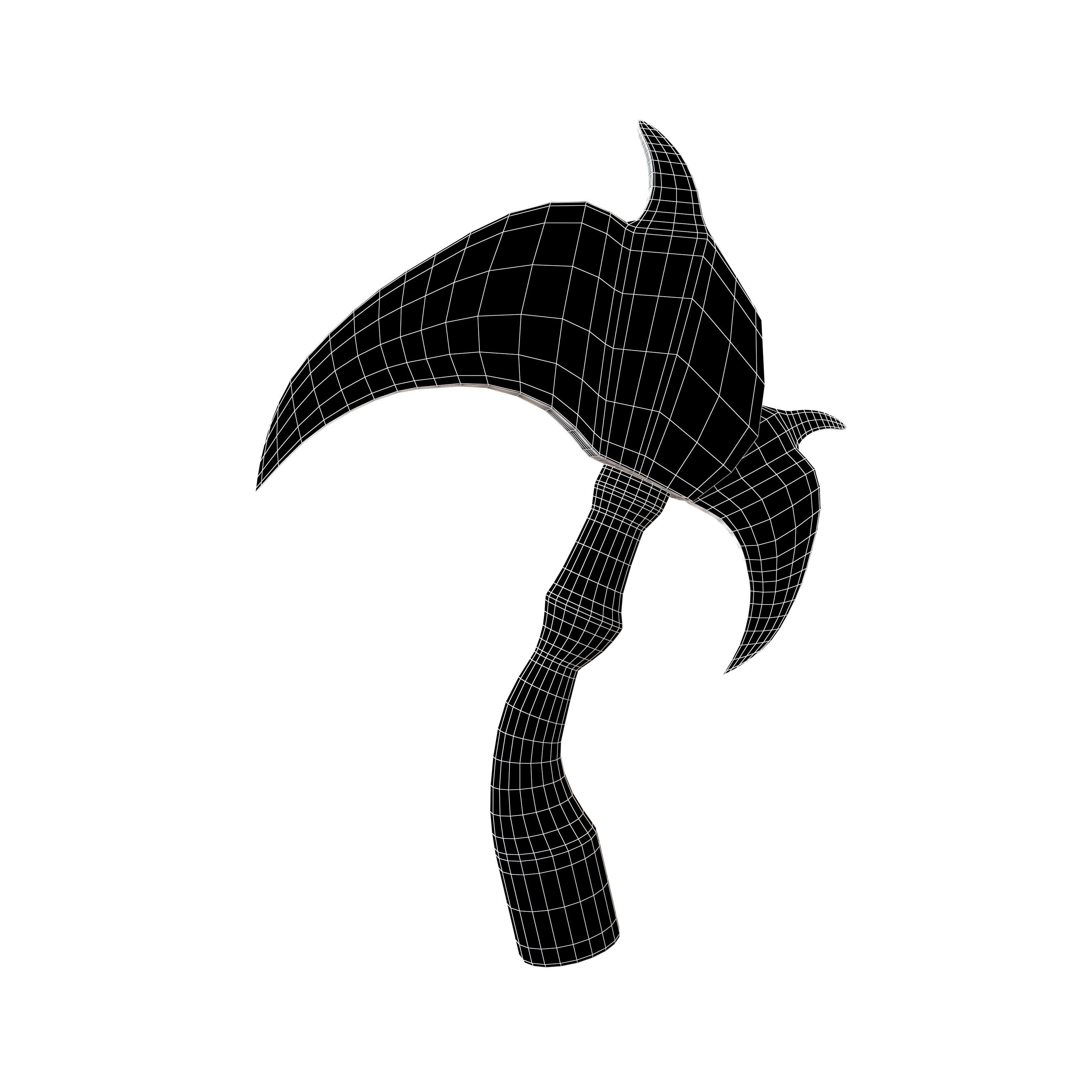 Cartoon Scythe v1 001 Low-poly 3D model_6