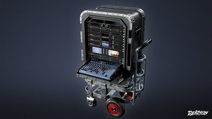 HOLLYWOOD - Mixer Cart 01 - LOW POLY Low-poly 3D model