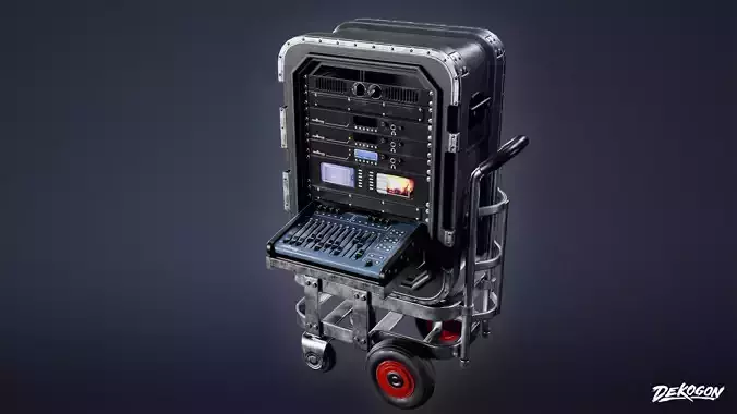 HOLLYWOOD - Mixer Cart 01 - LOW POLY Low-poly 3D model