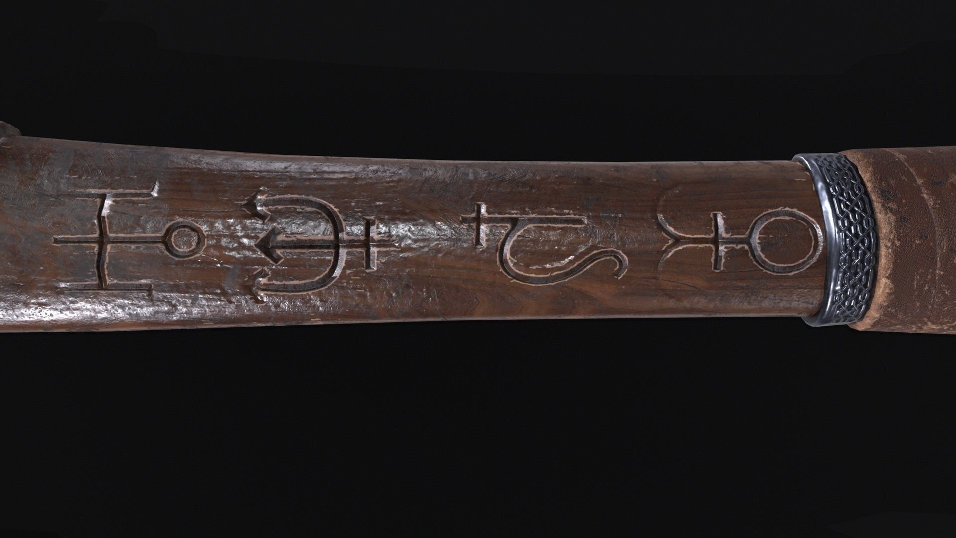 Axe-Viking Low-poly 3D model_4