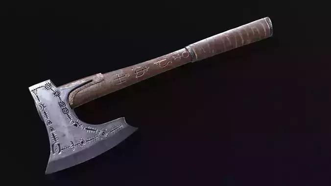 Axe-Viking Low-poly 3D model