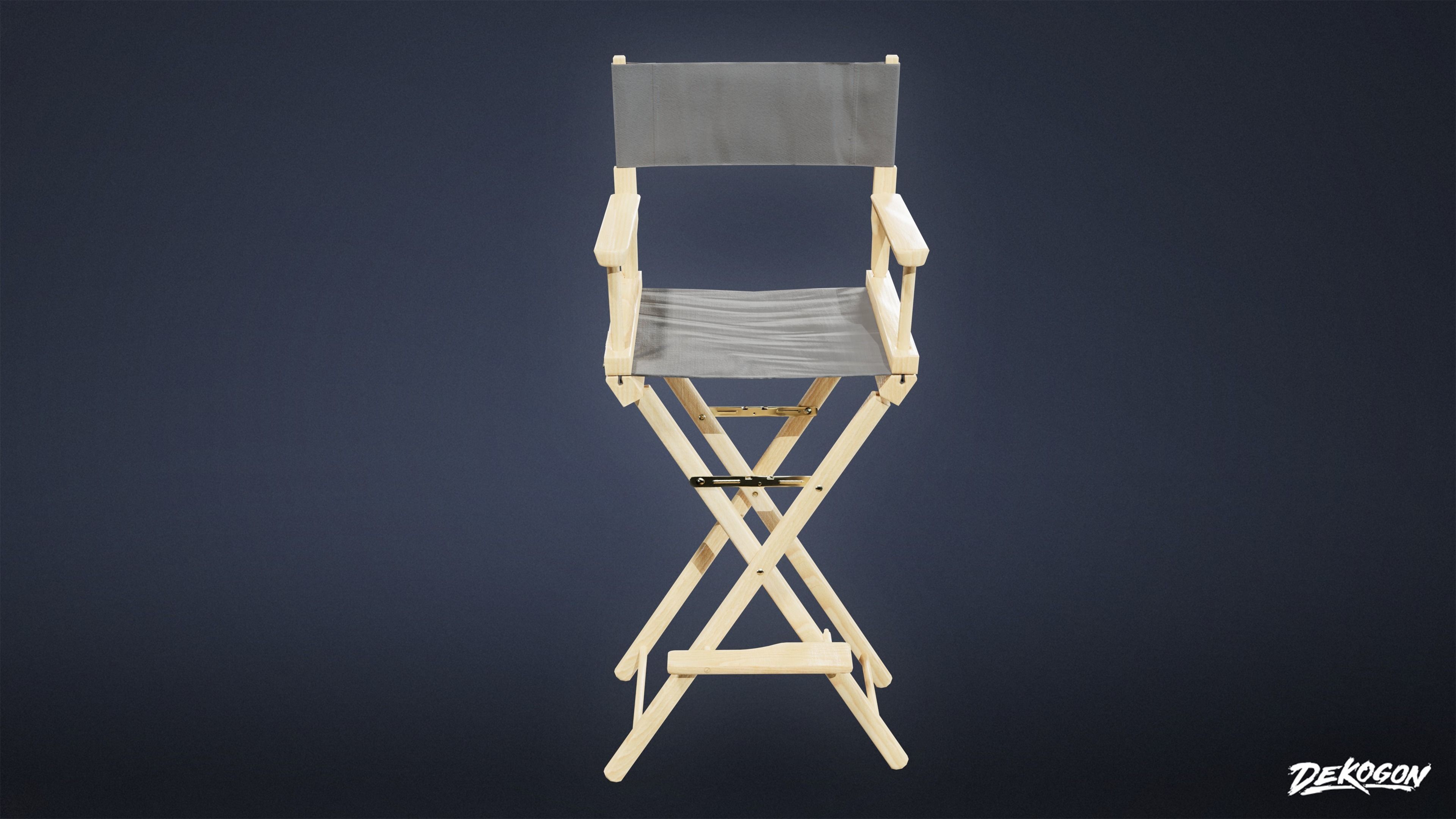 HOLLYWOOD - Production Chair 02 - LOW POLY Low-poly 3D model_6