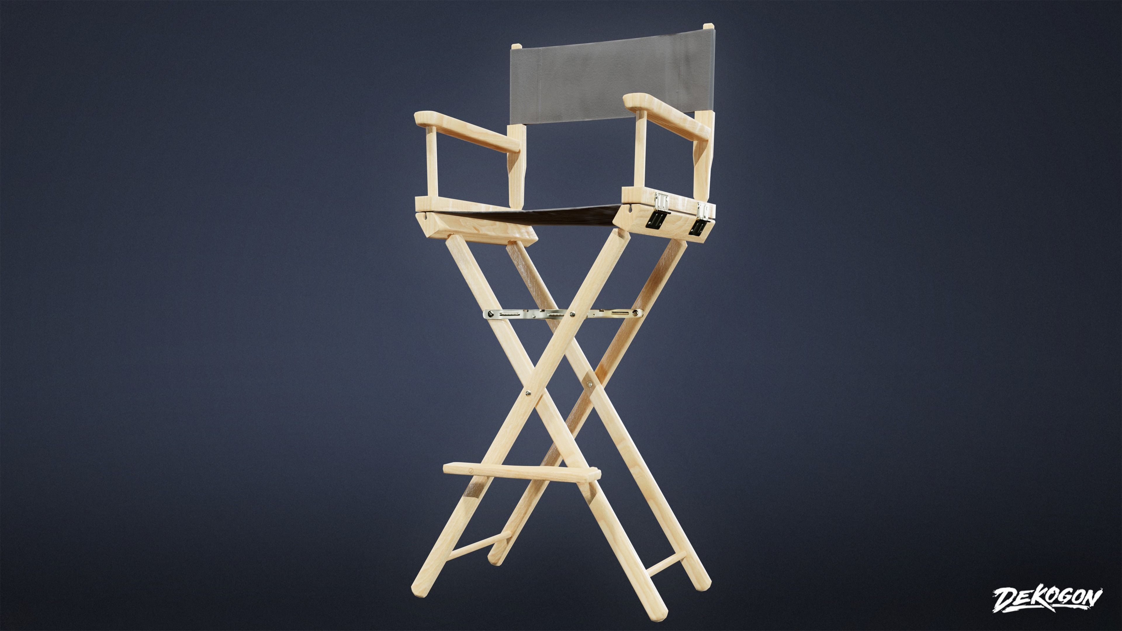 HOLLYWOOD - Production Chair 02 - LOW POLY Low-poly 3D model_9