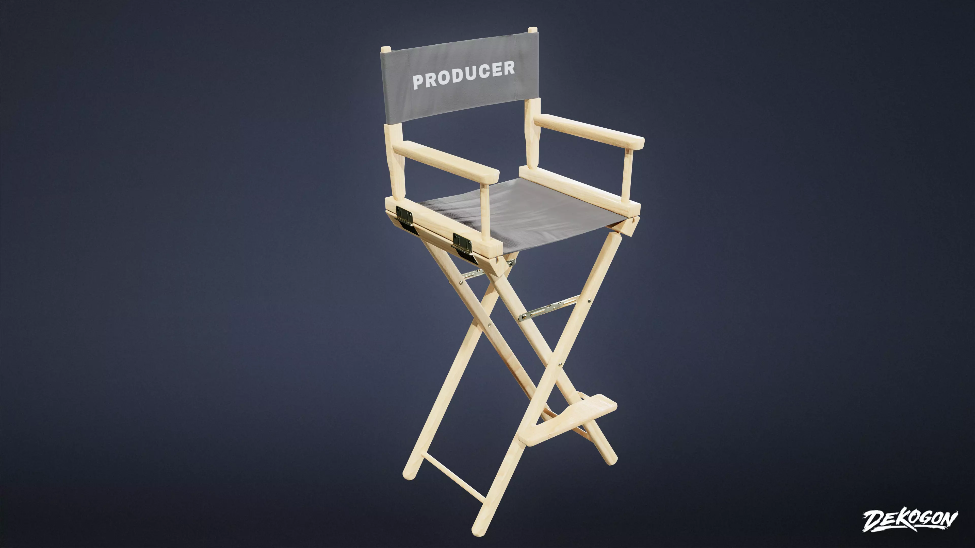 HOLLYWOOD - Production Chair 02 - LOW POLY Low-poly 3D model_0