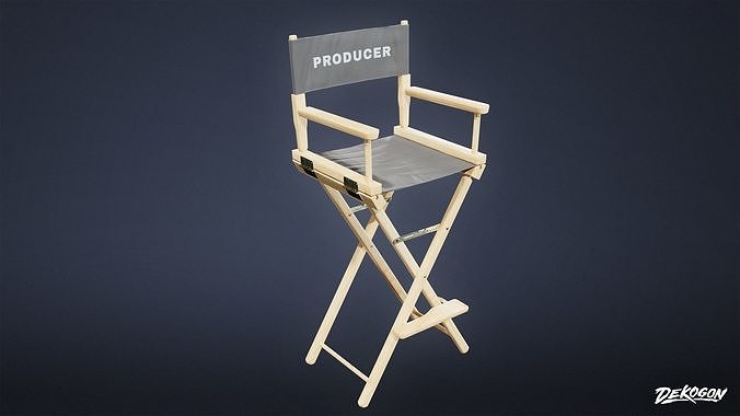HOLLYWOOD - Production Chair 02 - LOW POLY Low-poly 3D model