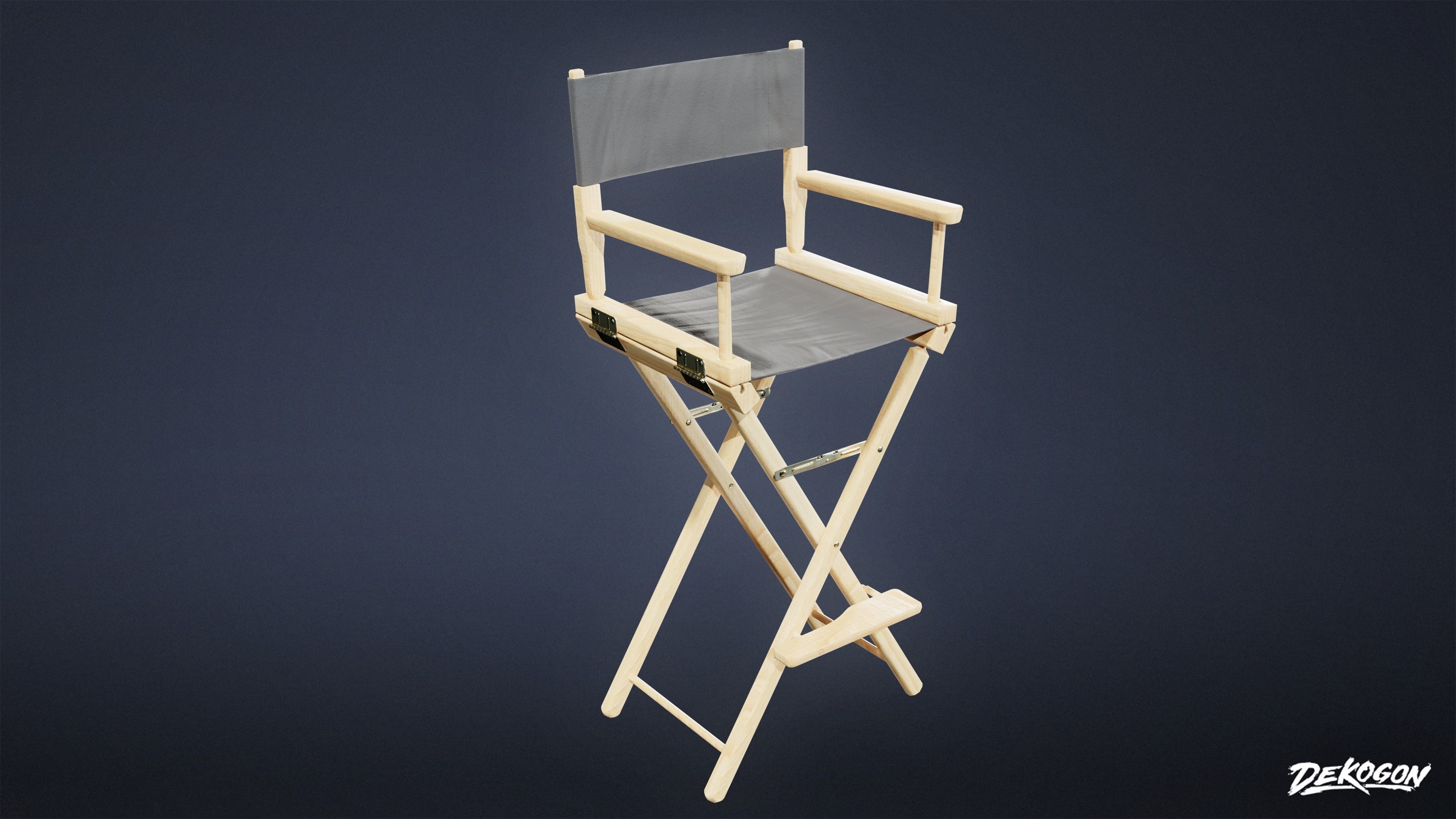 HOLLYWOOD - Production Chair 02 - LOW POLY Low-poly 3D model_2
