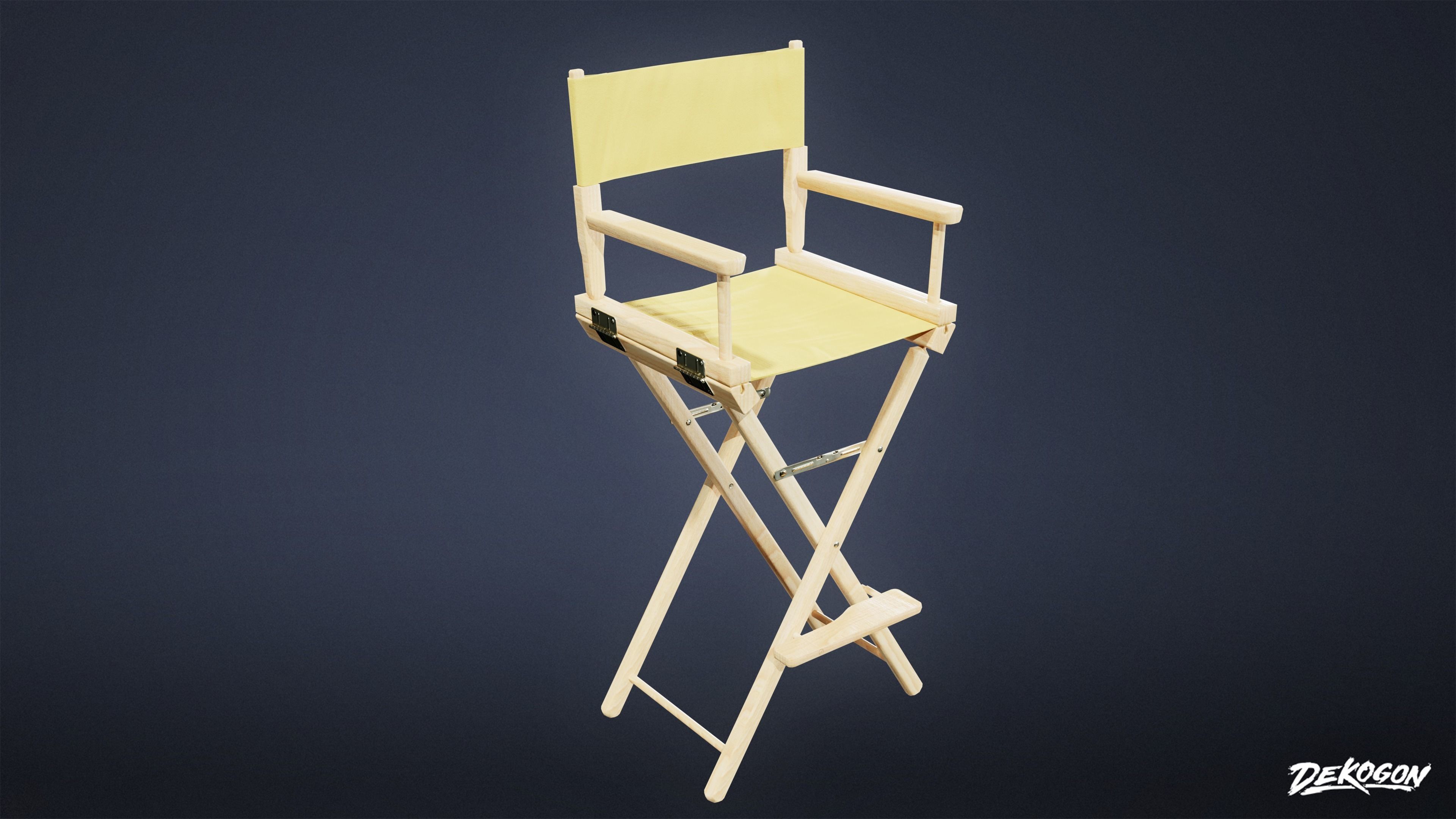 HOLLYWOOD - Production Chair 02 - LOW POLY Low-poly 3D model_4