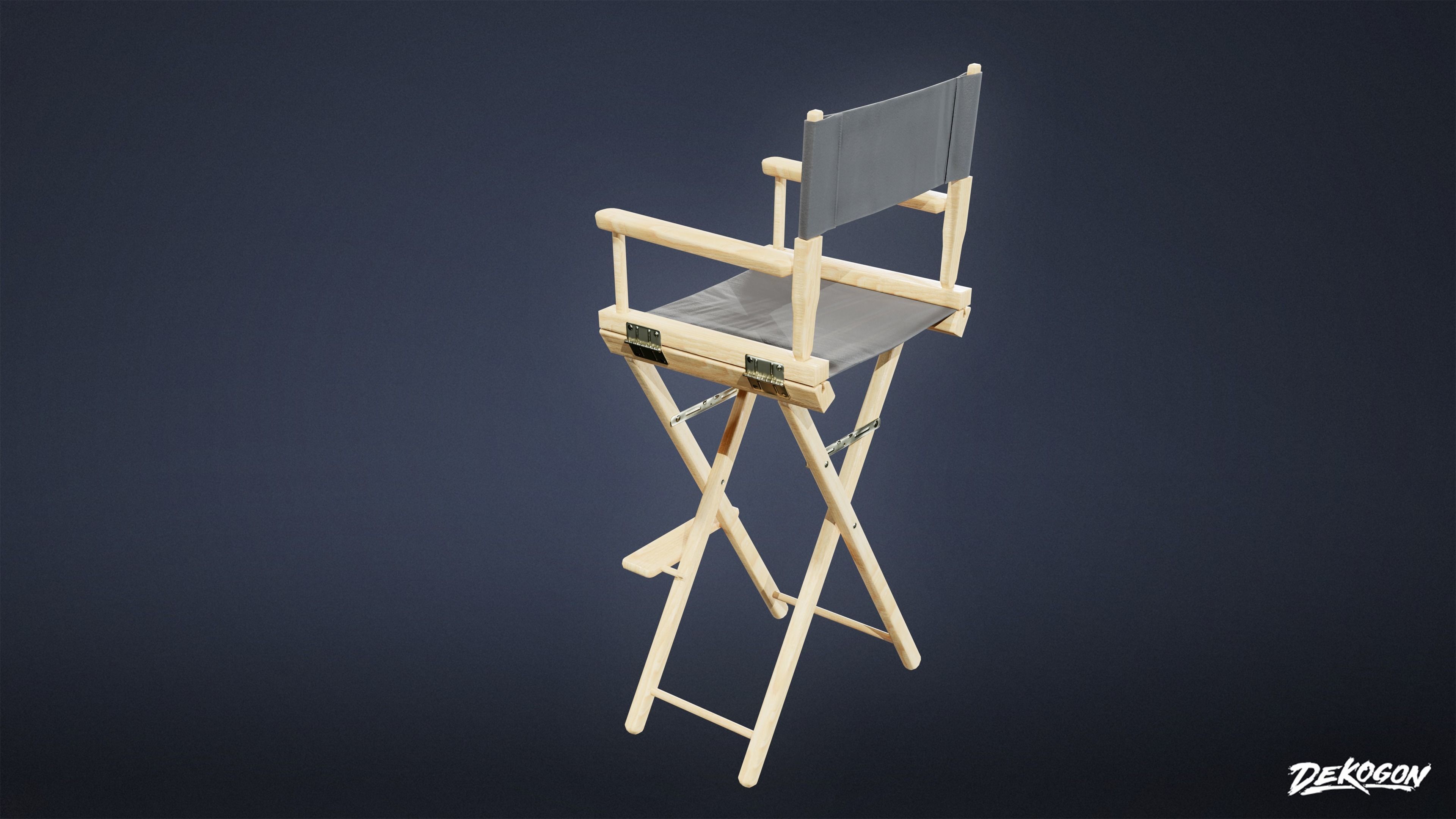 HOLLYWOOD - Production Chair 02 - LOW POLY Low-poly 3D model_7