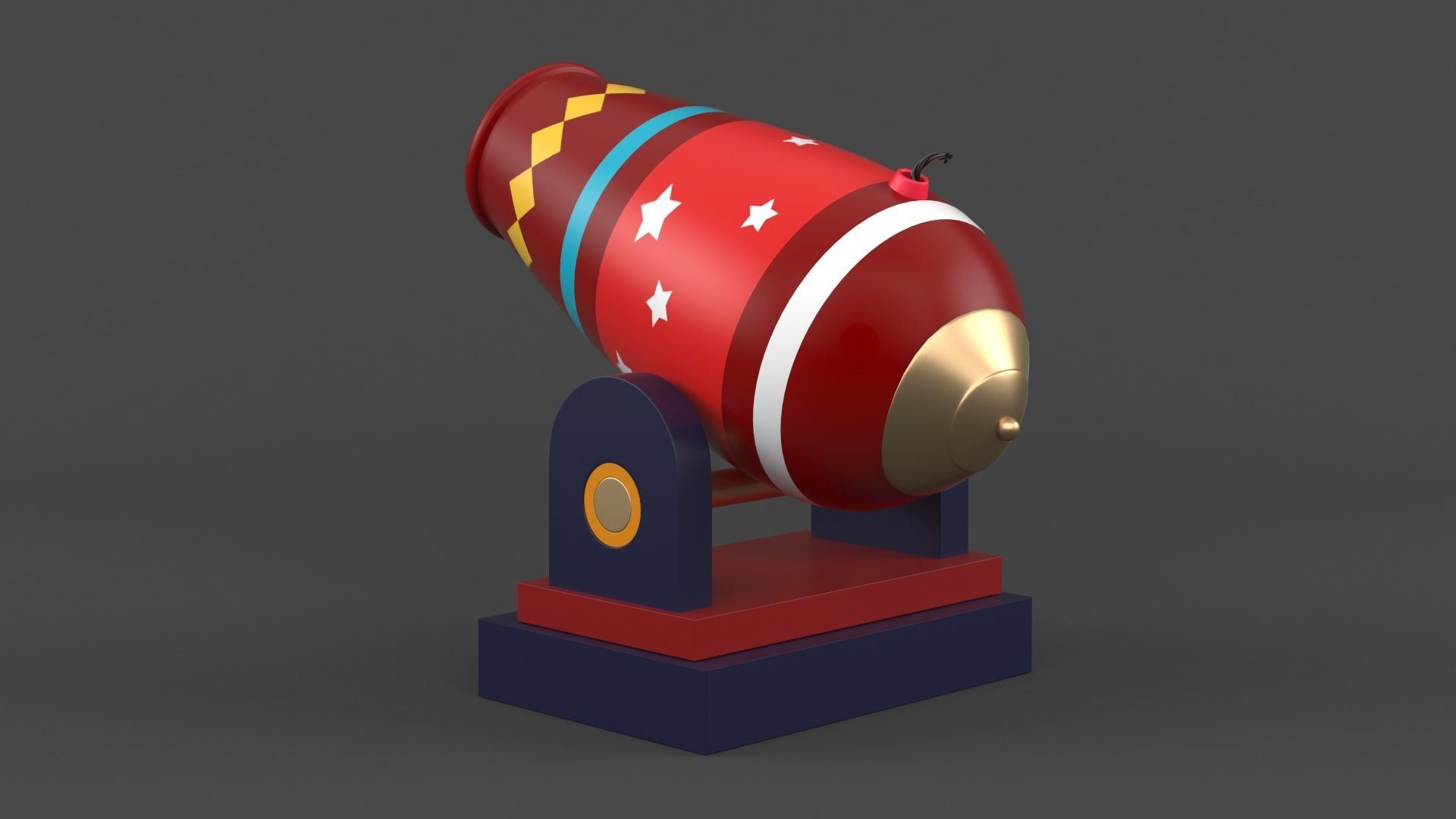 Circus Cannon 3D model_2